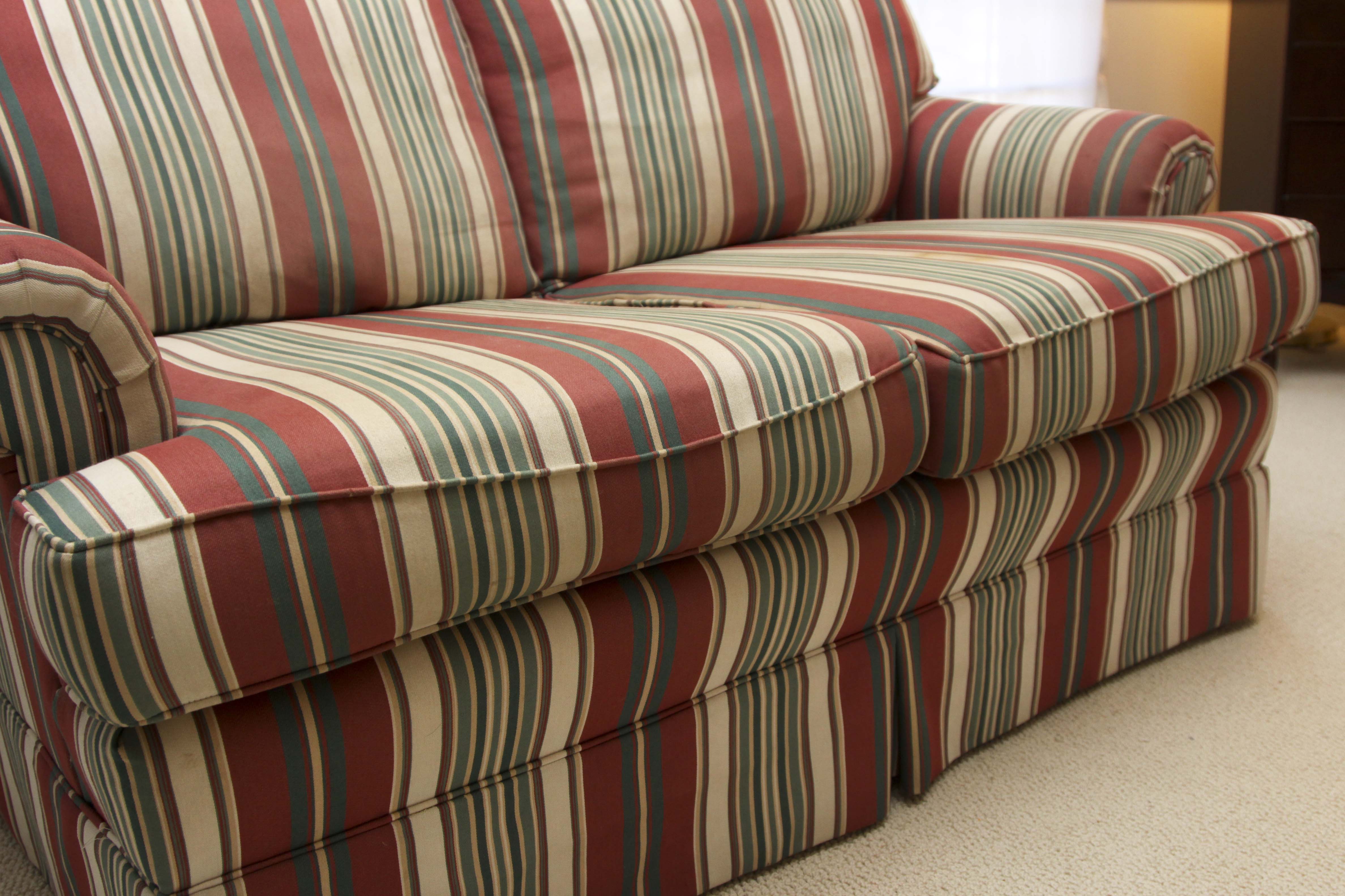 _Decorating Den_ Striped Loveseat