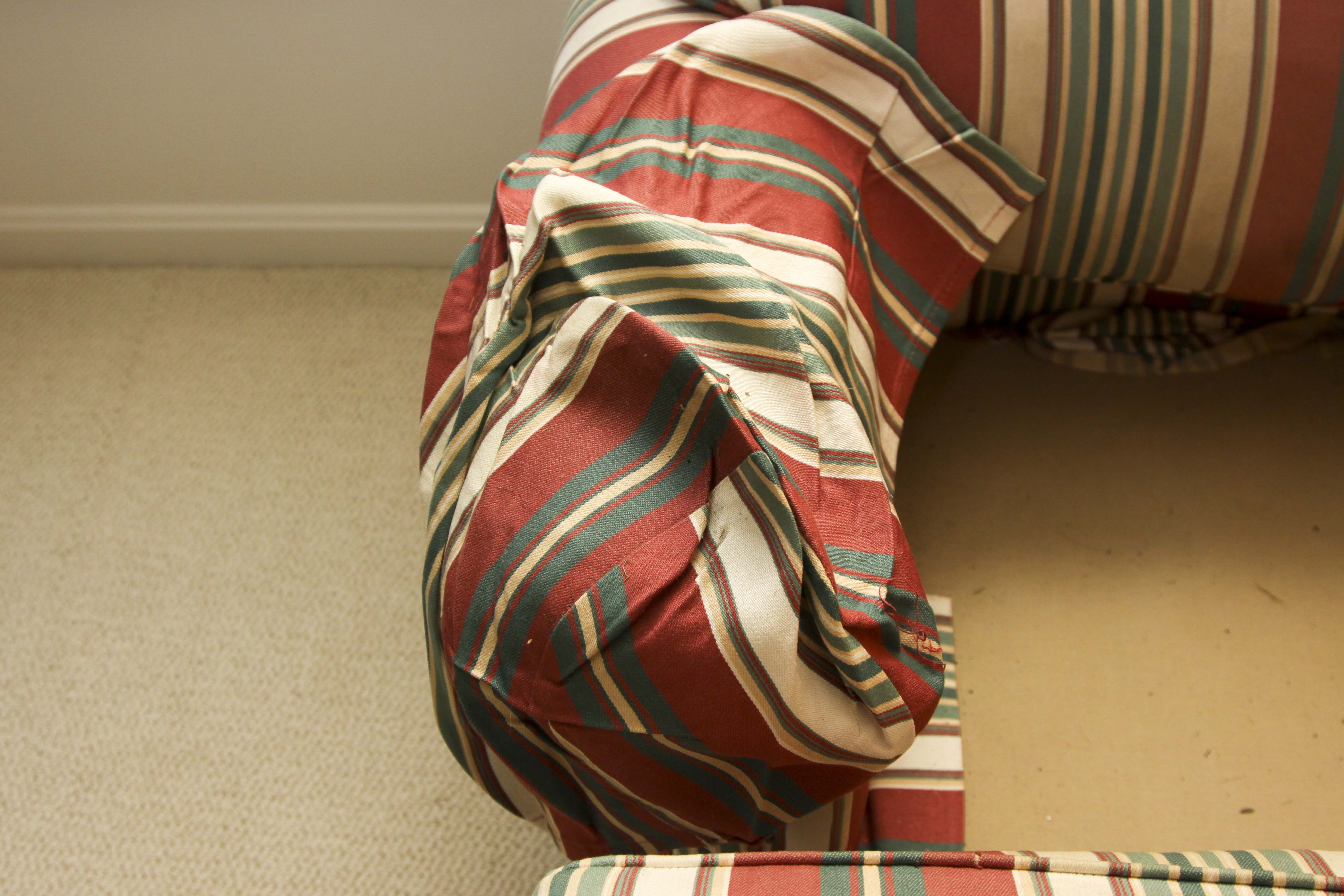 _Decorating Den_ Striped Loveseat