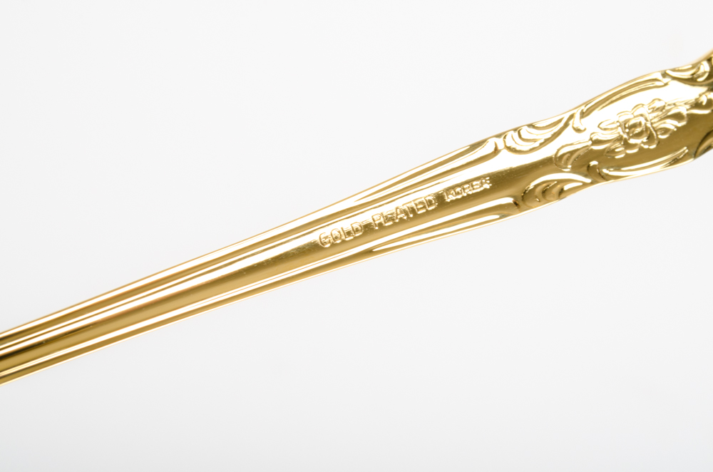 Set of Gold Plated Flatware