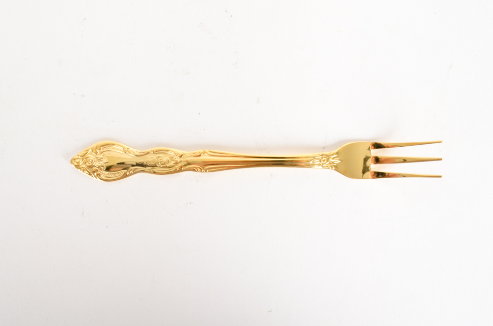 Set of Gold Plated Flatware