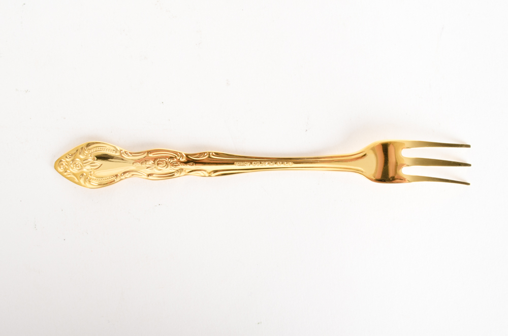 Set of Gold Plated Flatware