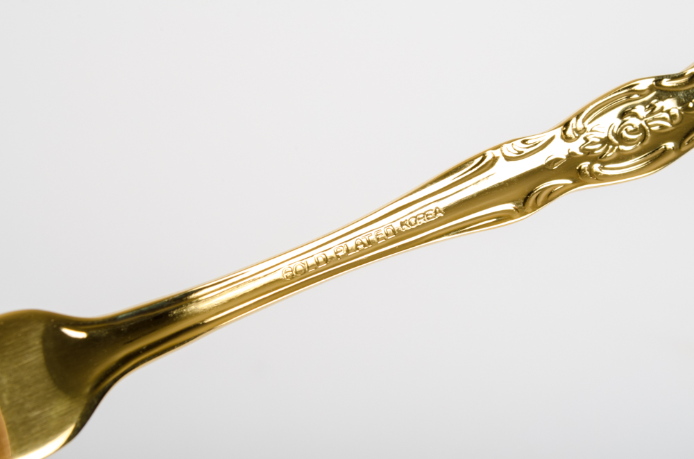 Set of Gold Plated Flatware