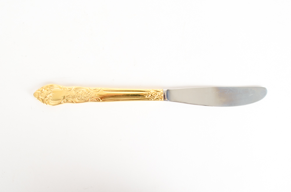 Set of Gold Plated Flatware