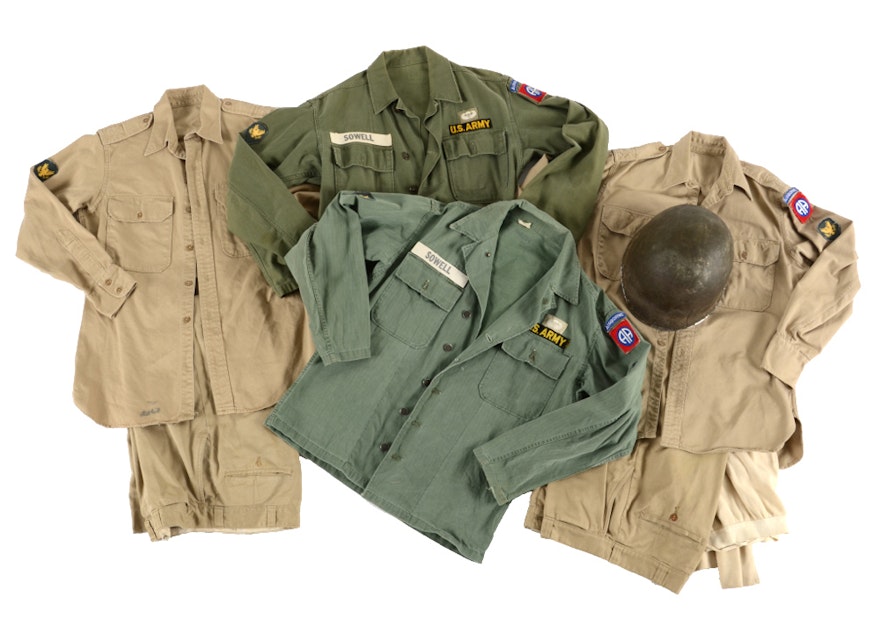 Korean War US Army Airborne Uniforms and Helmet