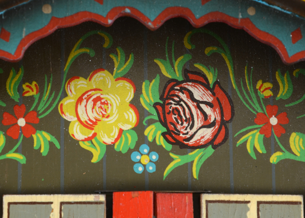 Vintage Hand Painted West German Cuckoo Clock