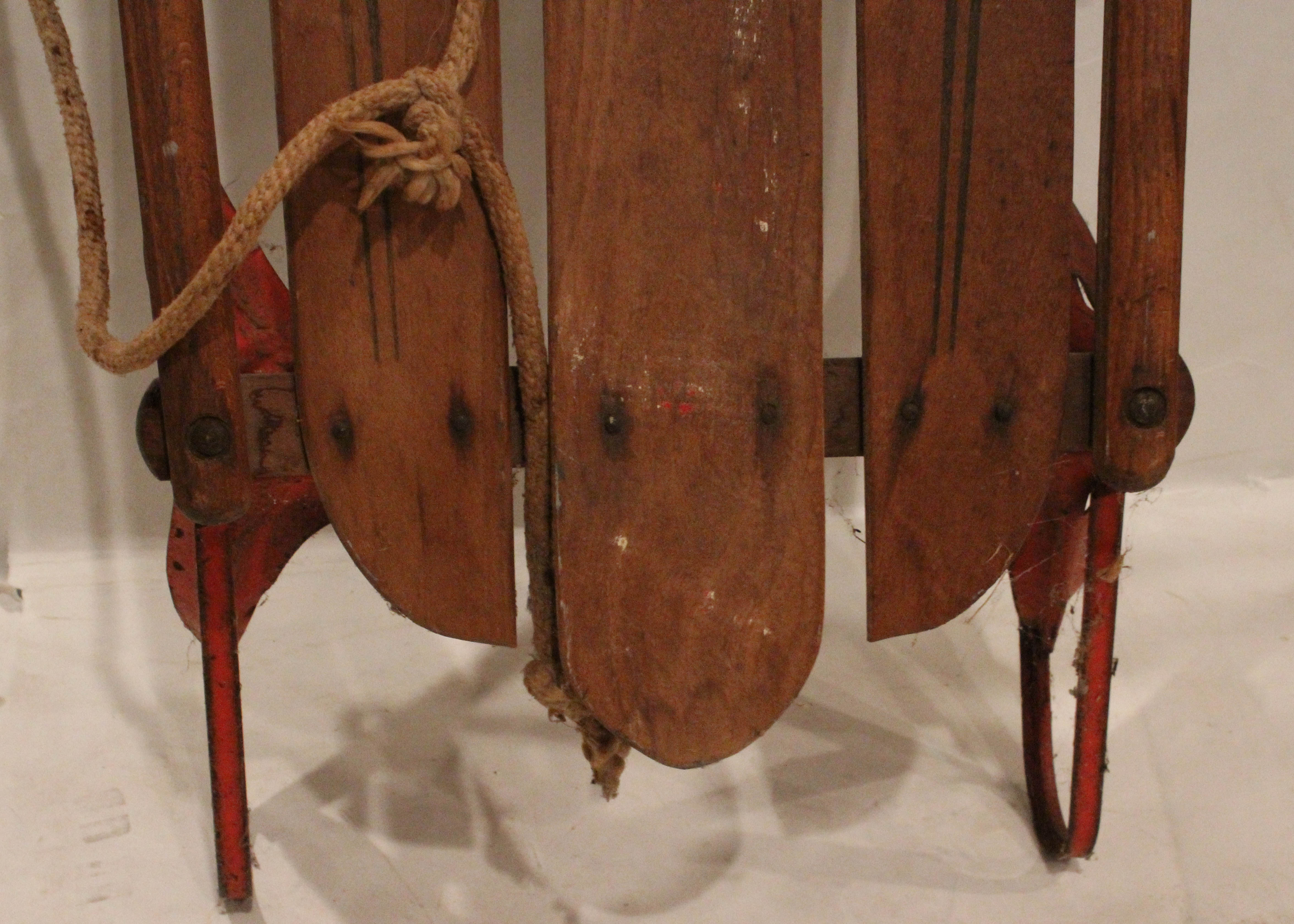 Vintage Wood and Metal Sled