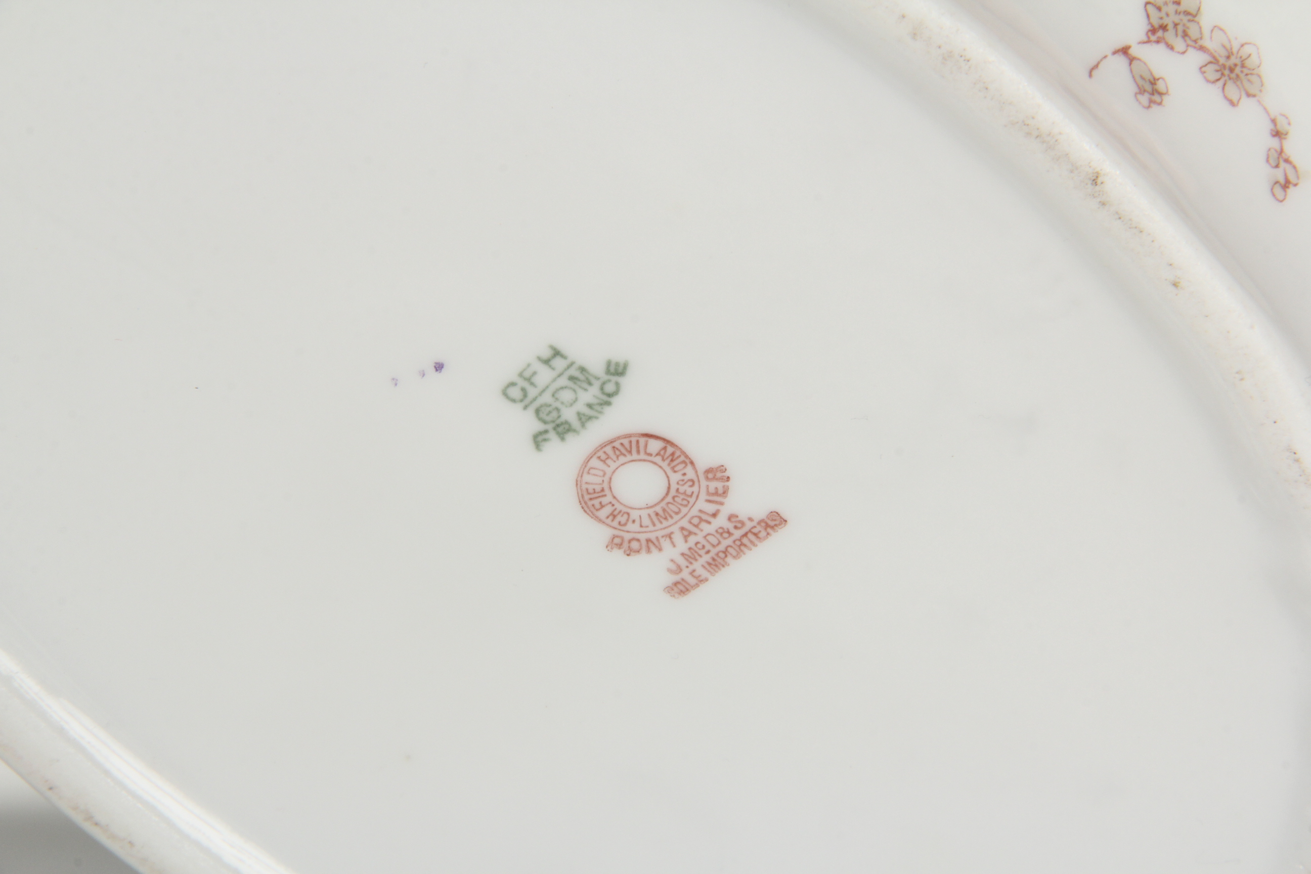 Collection of Haviland Limoges Plates, Cups and Tureen