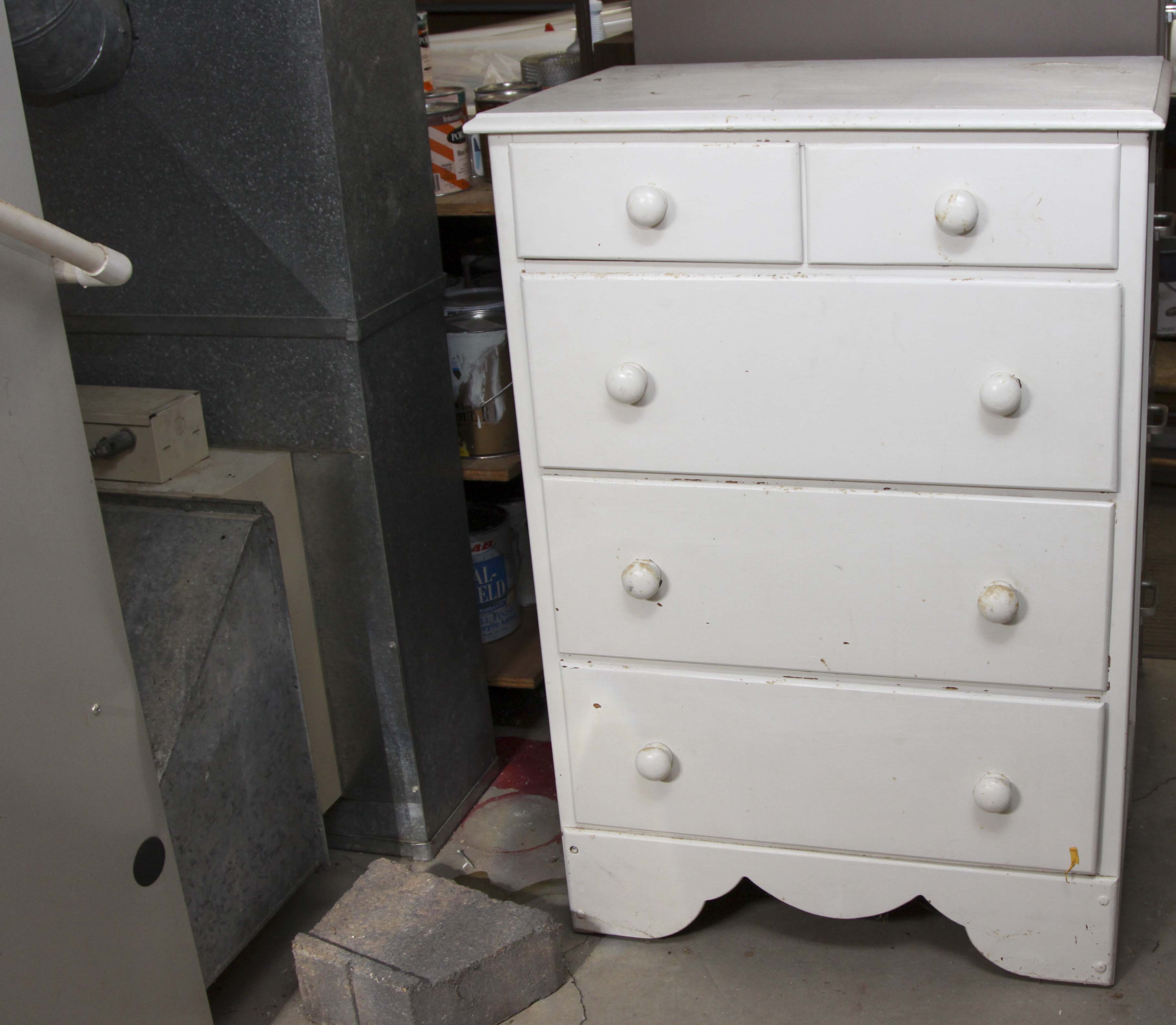 Painted White Chest of Drawers