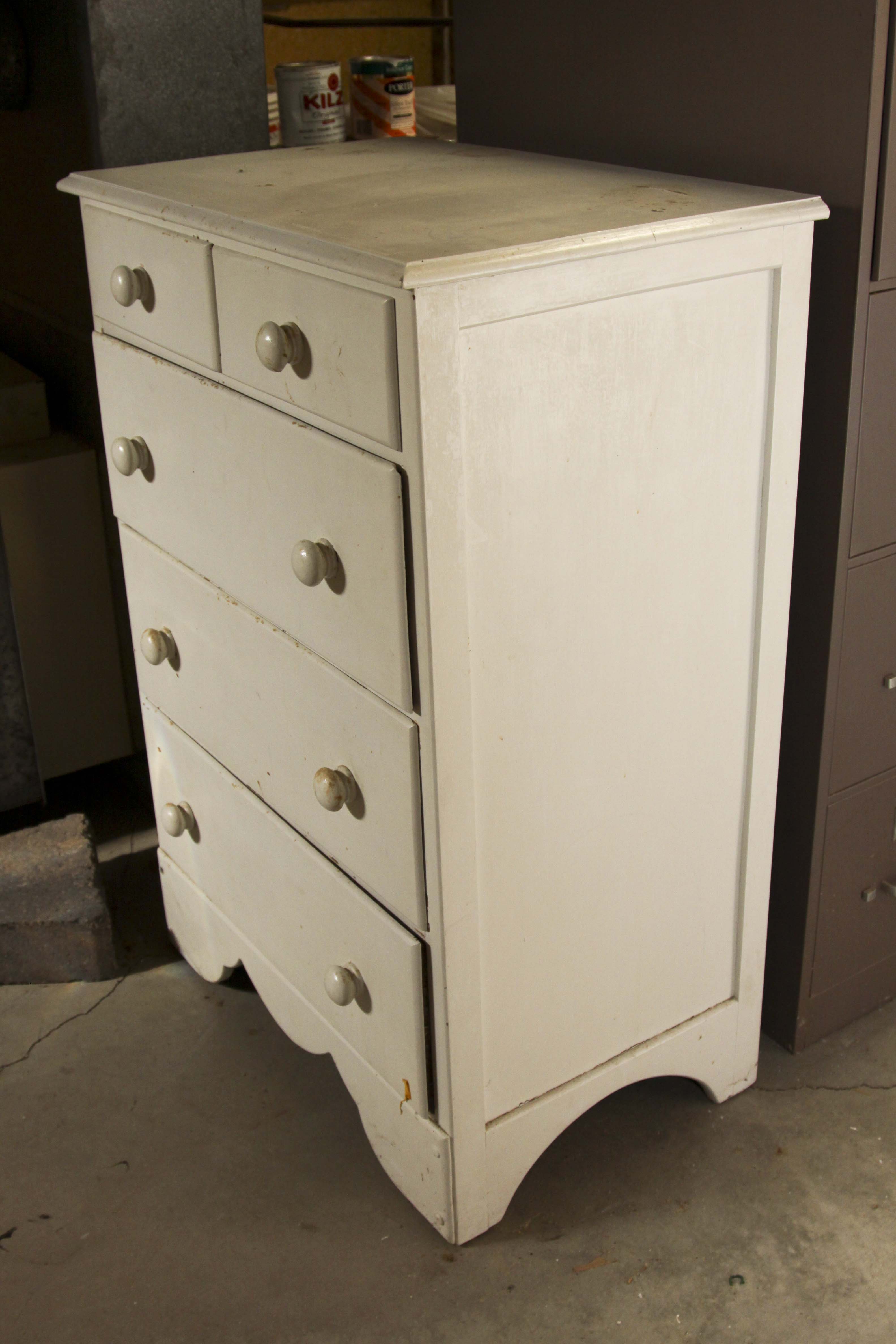 Painted White Chest of Drawers