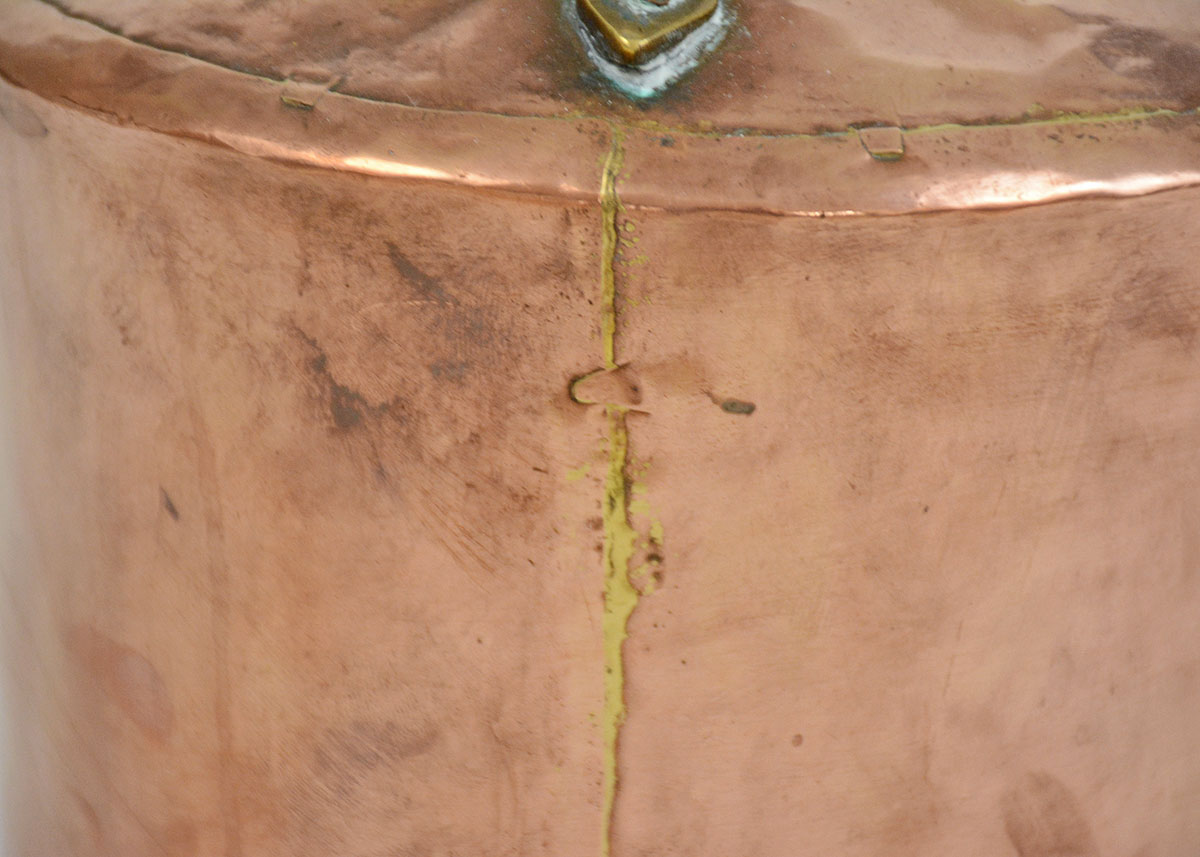 Antique English Hand Hammered Copper Tea Kettle