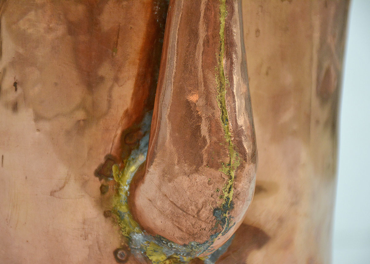 Antique English Hand Hammered Copper Tea Kettle