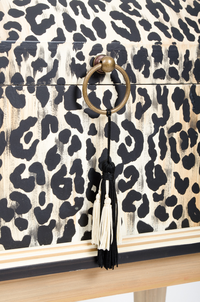 Animal Print Chest on Stand