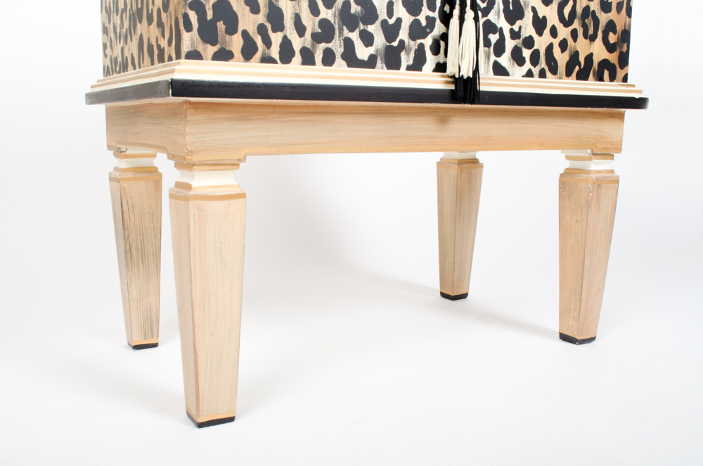 Animal Print Chest on Stand