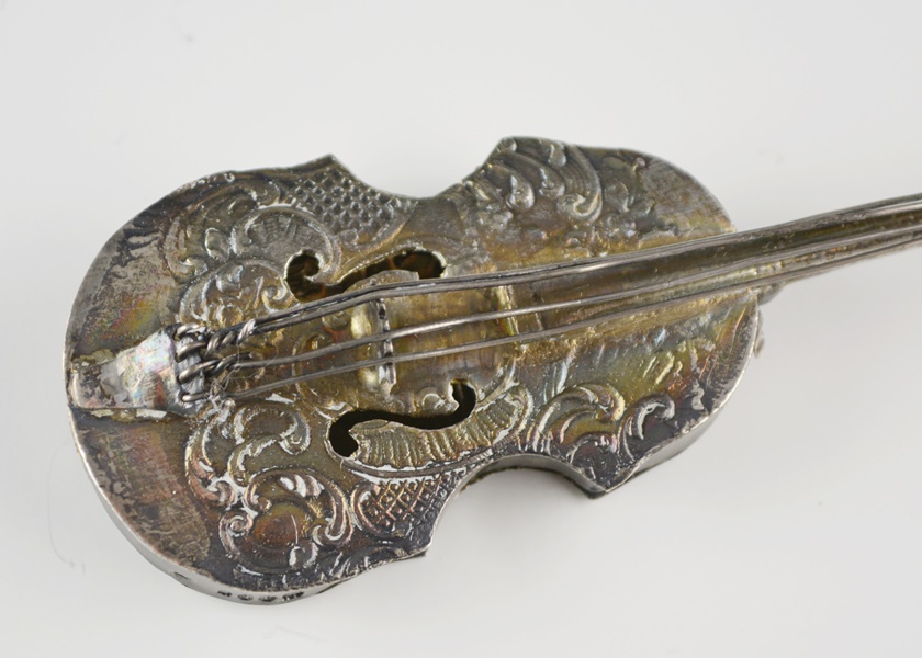 1896 Sterling Miniature Violin by Edwin Thompson Bryant