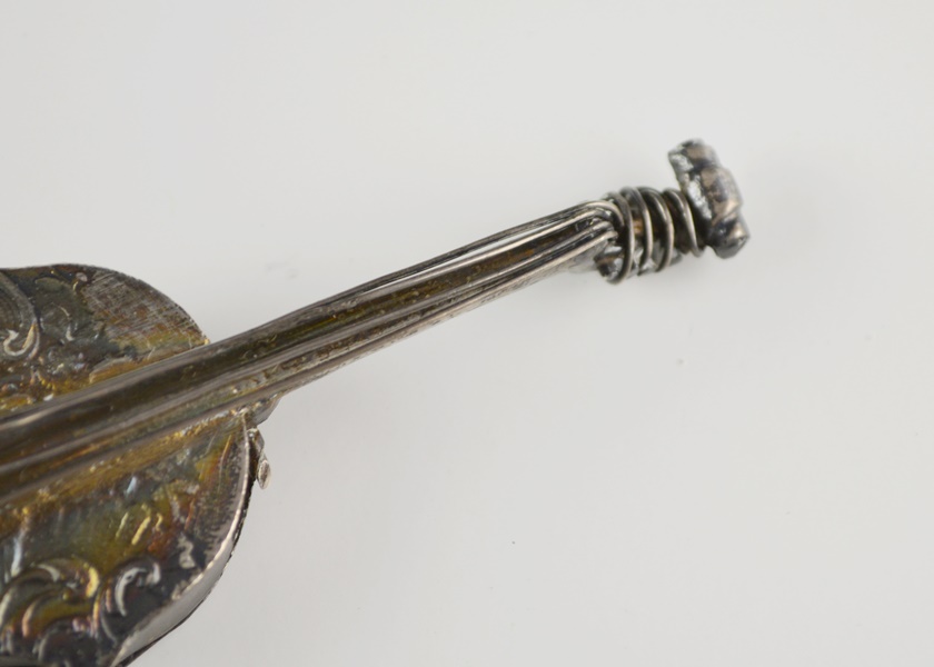 1896 Sterling Miniature Violin by Edwin Thompson Bryant