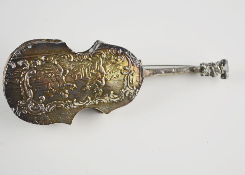 1896 Sterling Miniature Violin by Edwin Thompson Bryant