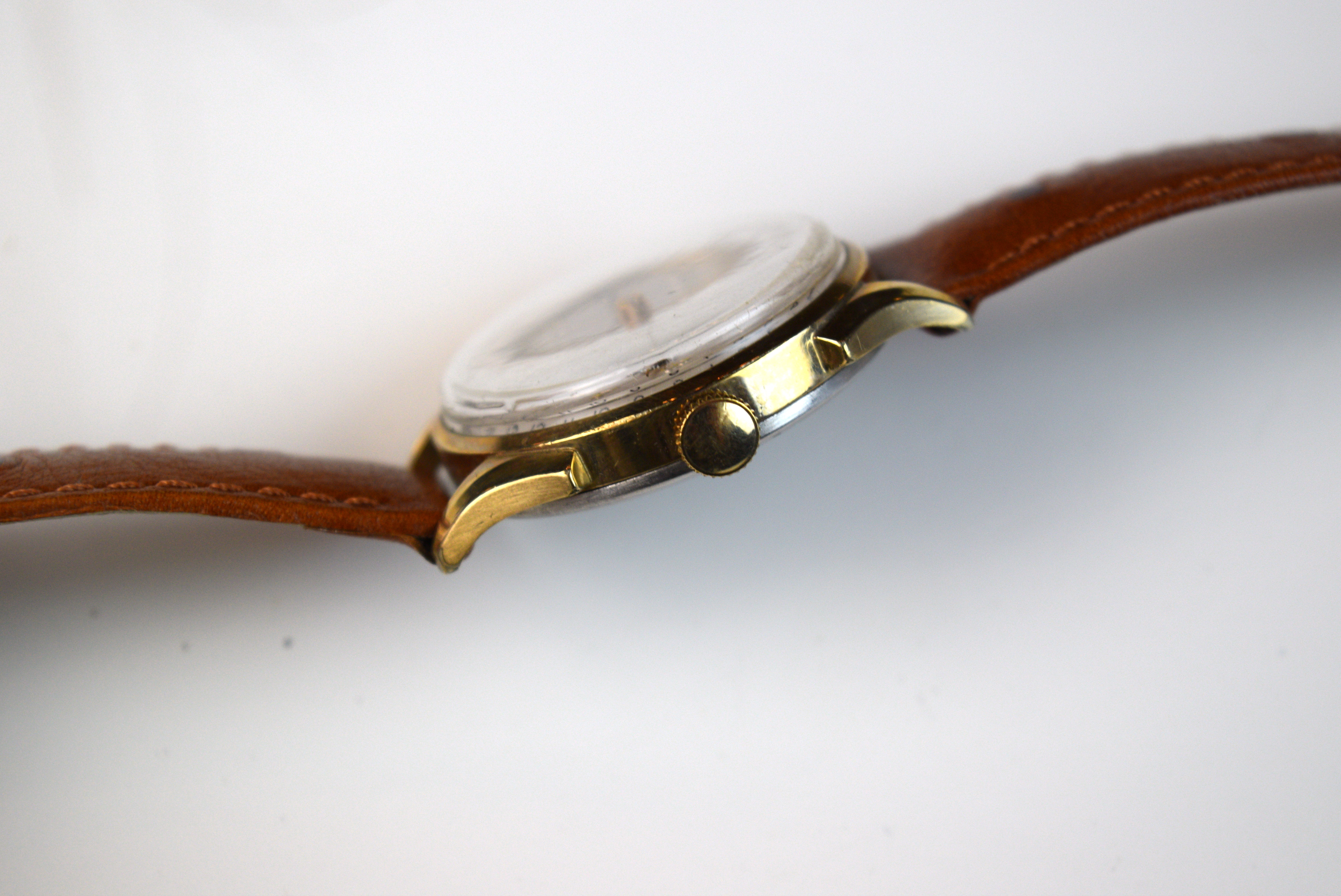 Benrus 10K Gold Plated Bezel Watch