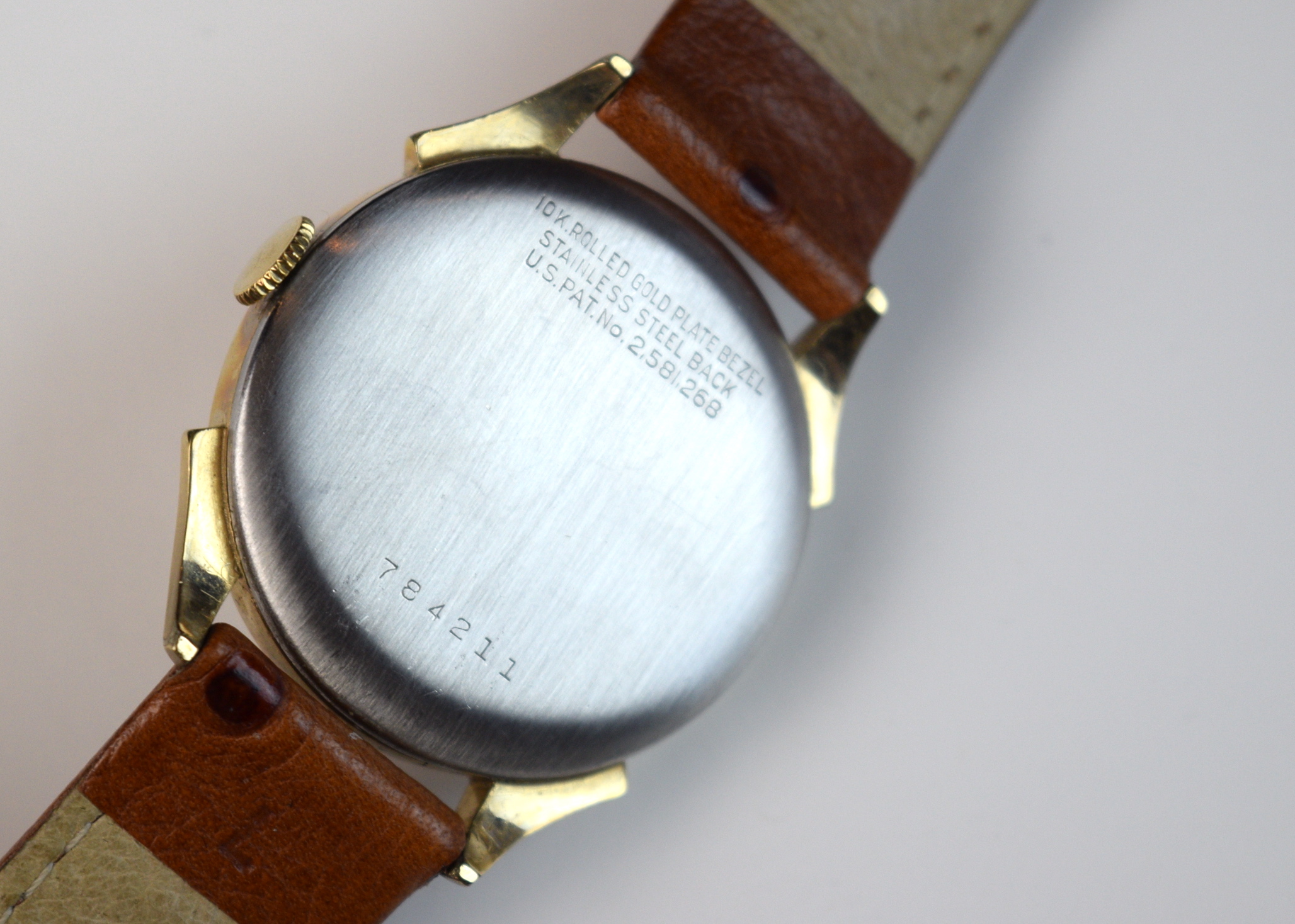 Benrus 10K Gold Plated Bezel Watch