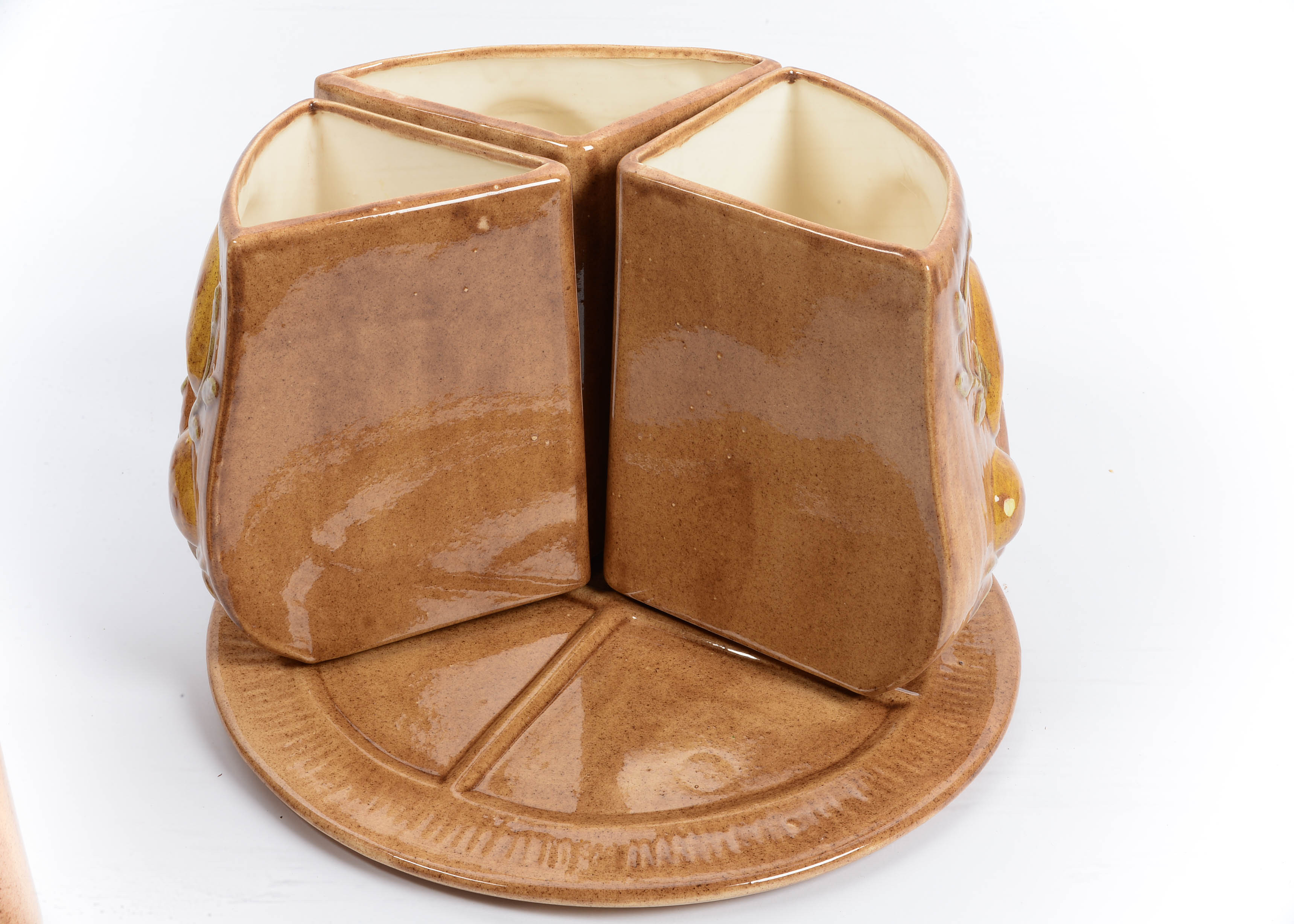 1974 Signed Arnels Mid Century Figural Mushroom Six Piece Canister