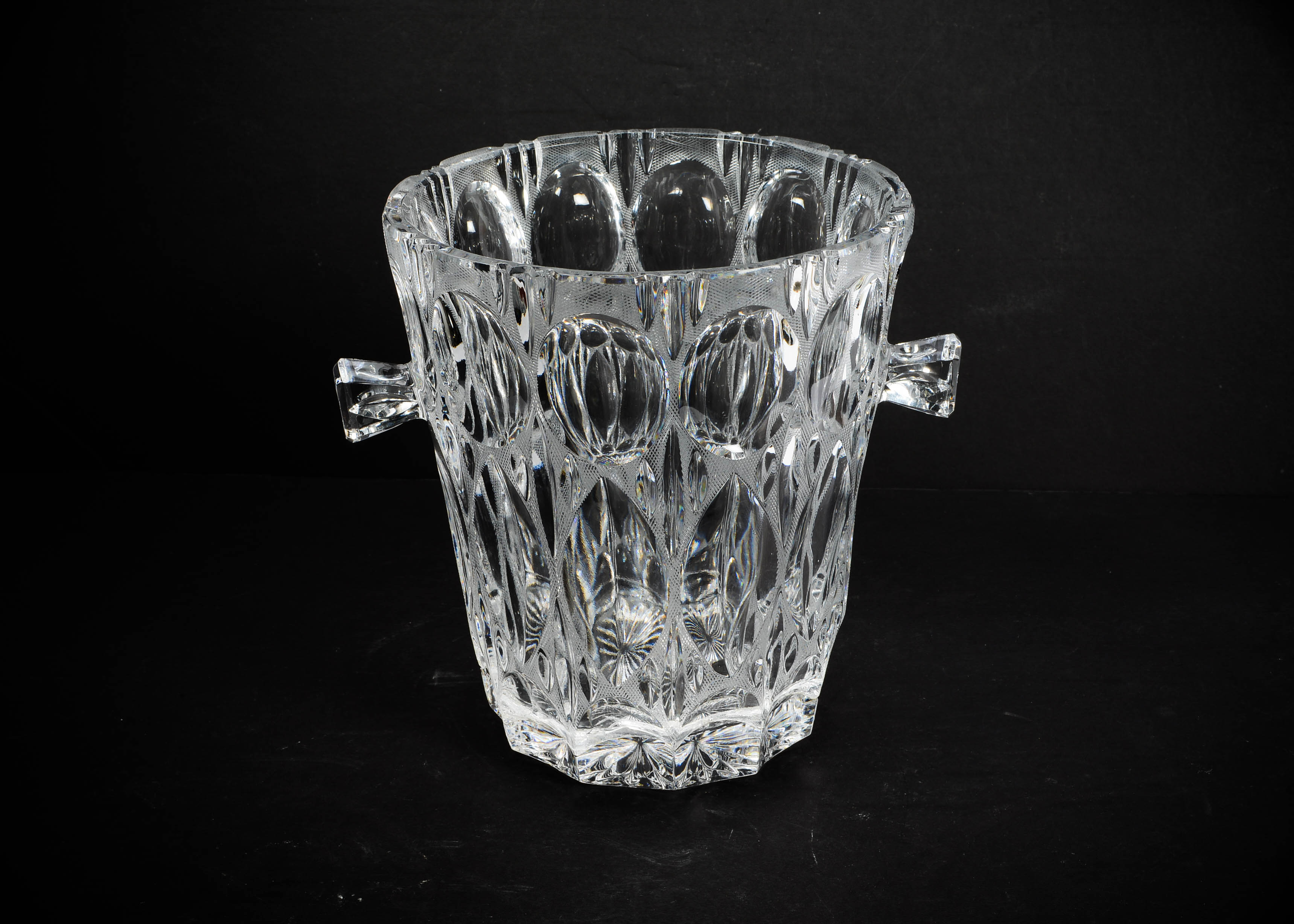 Vintage Beyer Echt Bleikristall Hand-Cut Lead Crystal Ice Bucket