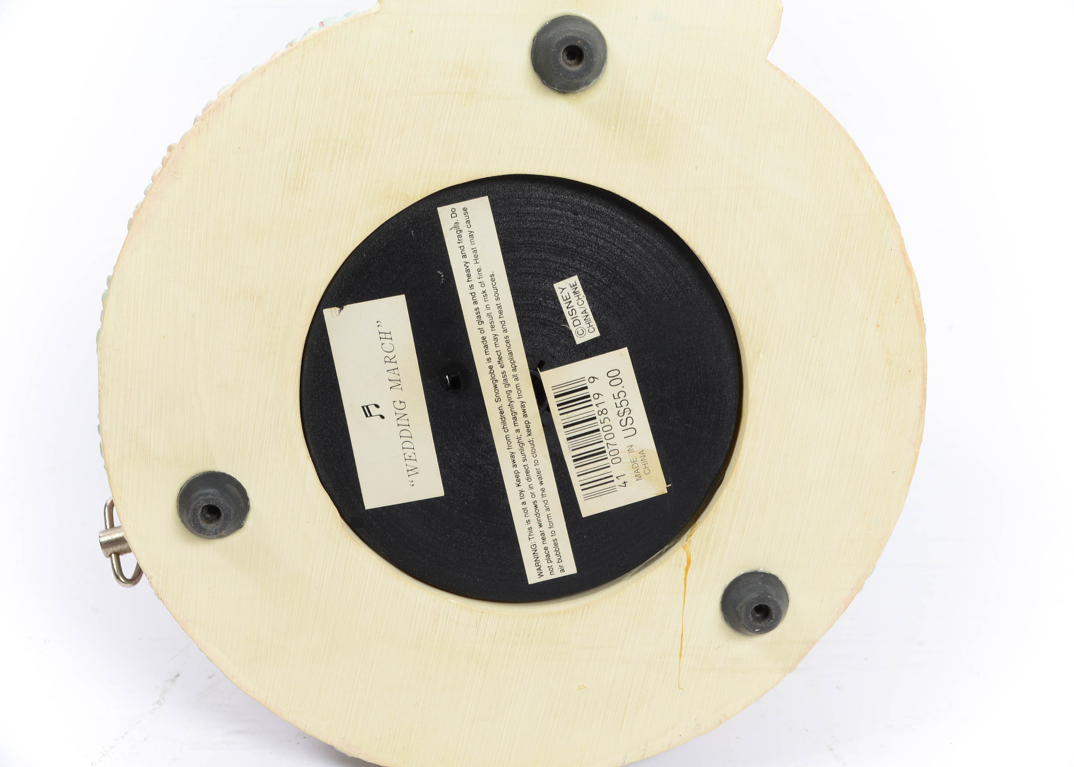 1998 Retired Disney Mickey and Minnie Marriage Musical Snow Globe