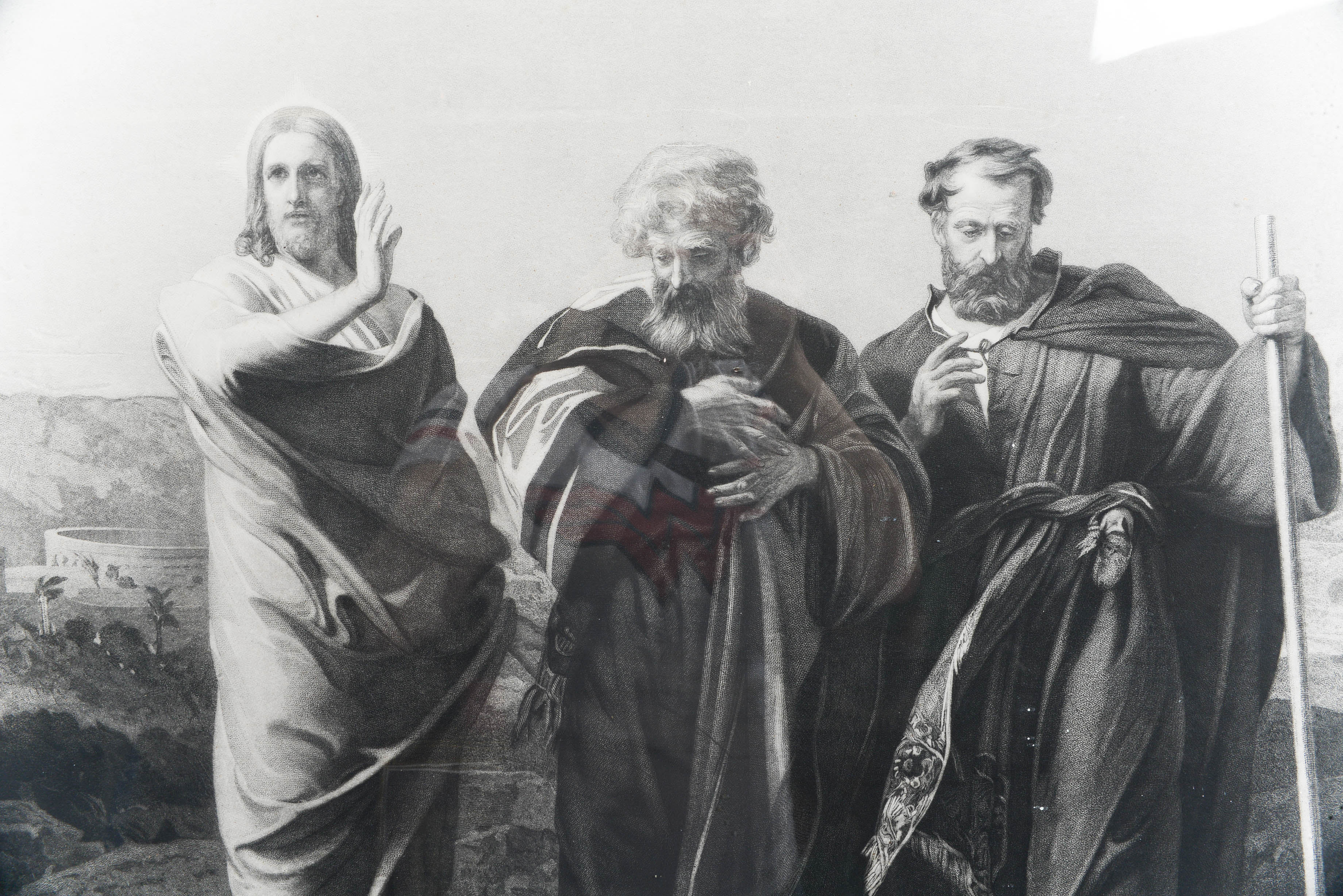 Antique "The Journey to Emmaus" Lithograph