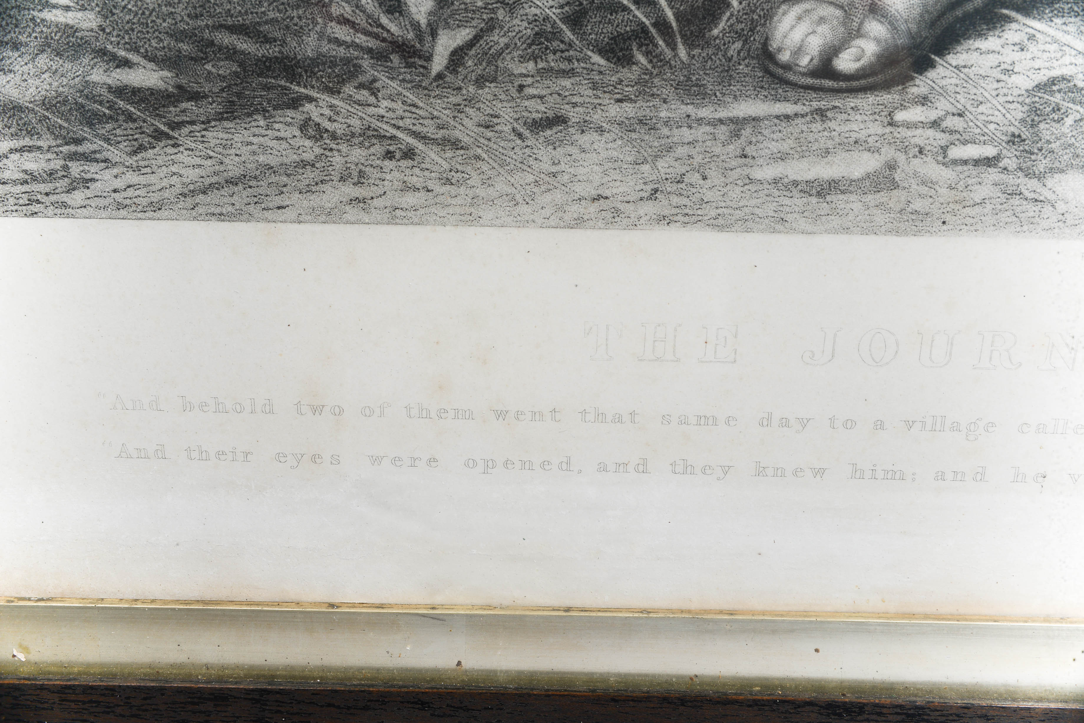 Antique "The Journey to Emmaus" Lithograph