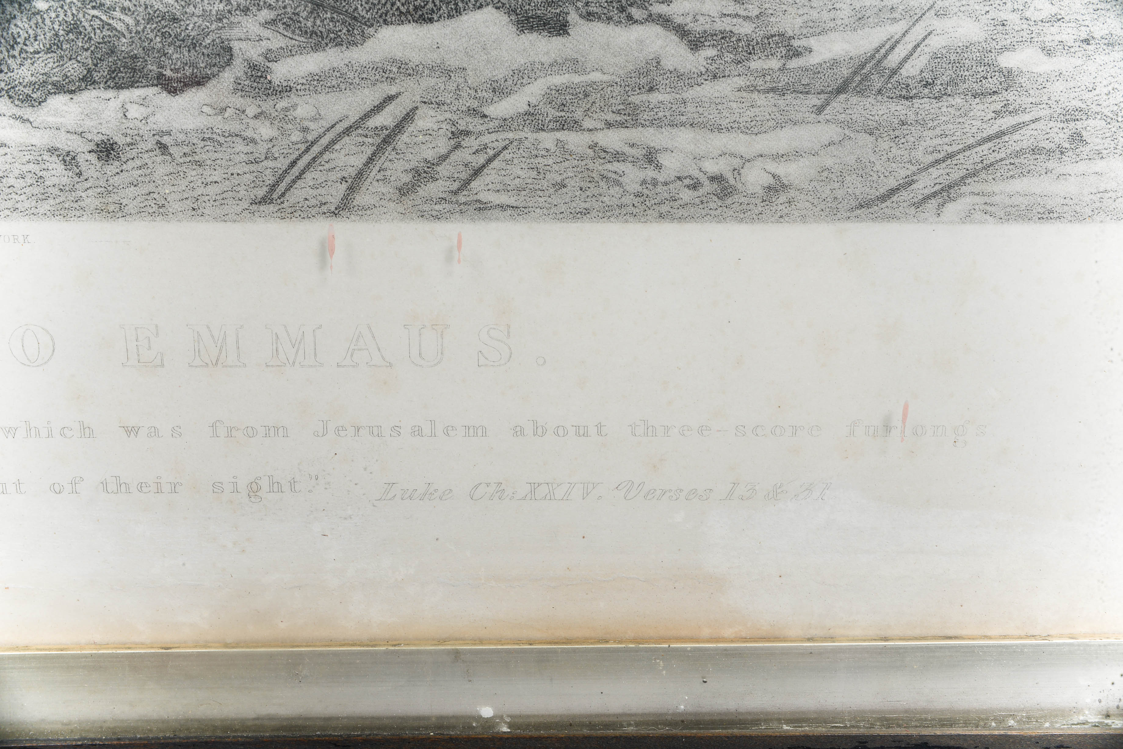 Antique "The Journey to Emmaus" Lithograph