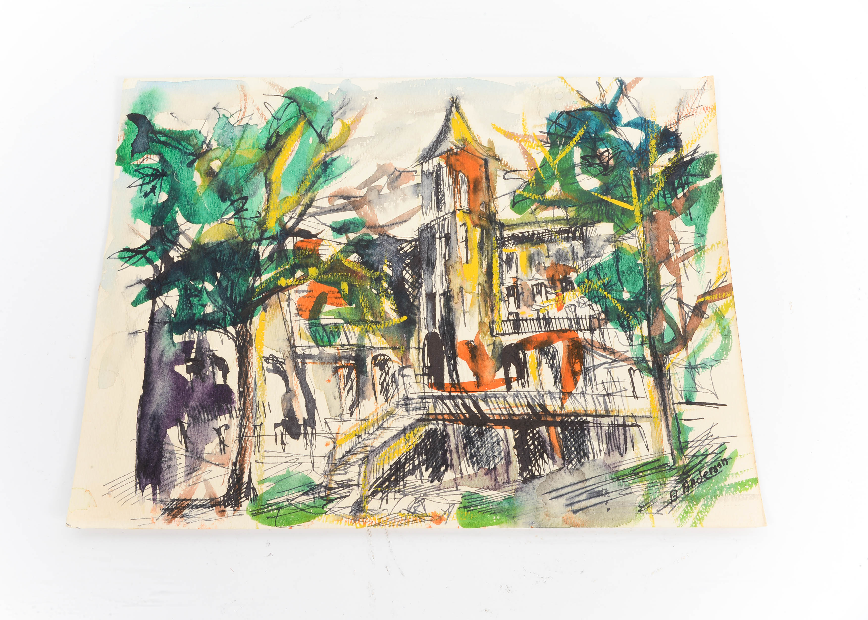 1963 Barbara Ann Anderson Watercolor