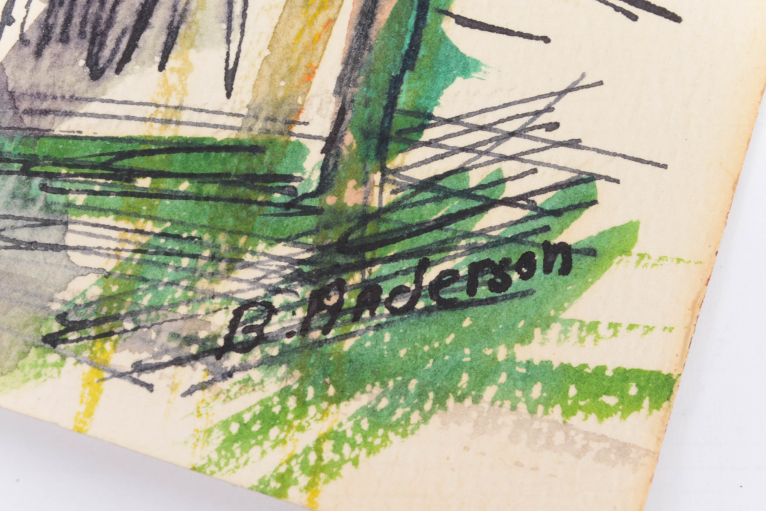 1963 Barbara Ann Anderson Watercolor