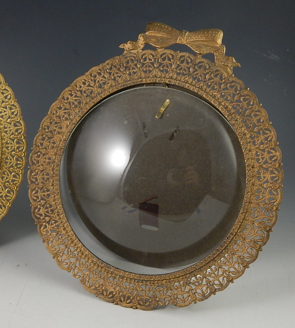 Vintage Metal Mirror and Picture Frame