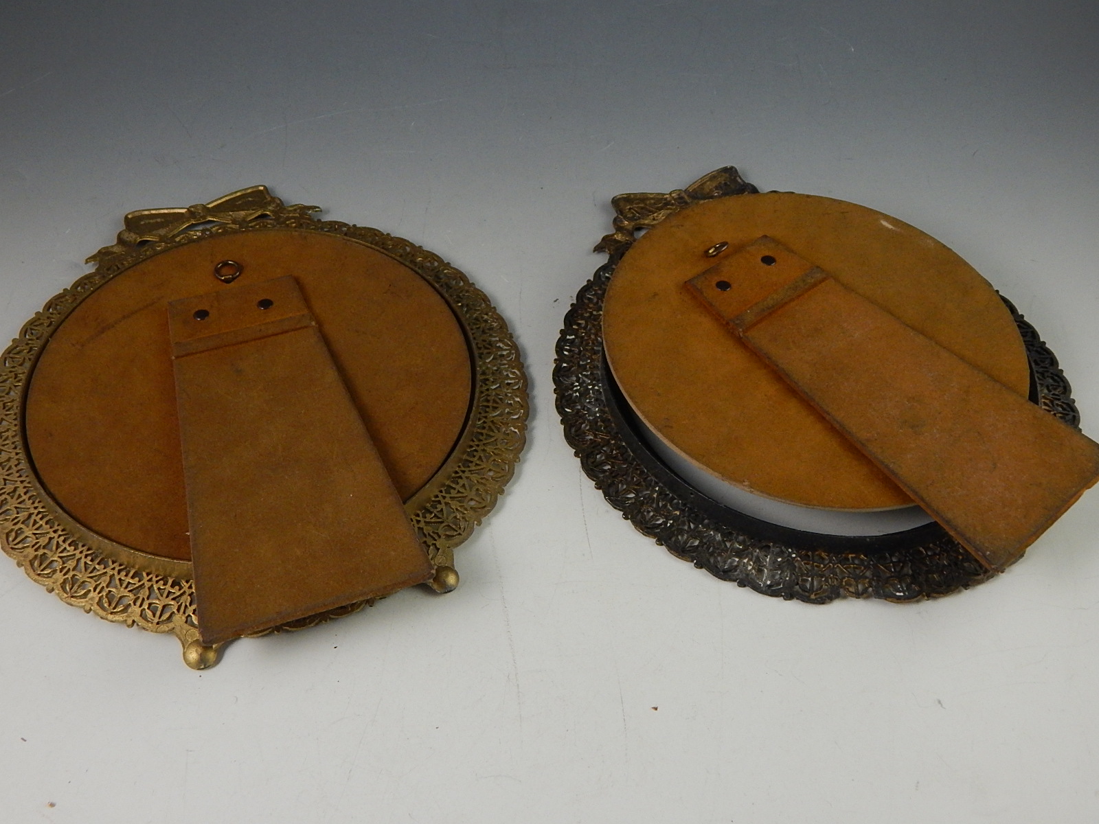 Vintage Metal Mirror and Picture Frame