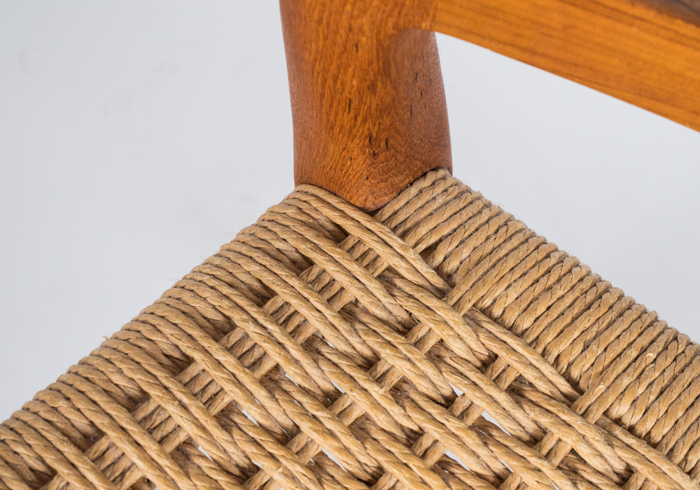 J.L. Moller Teak Arm Chair and Ottoman