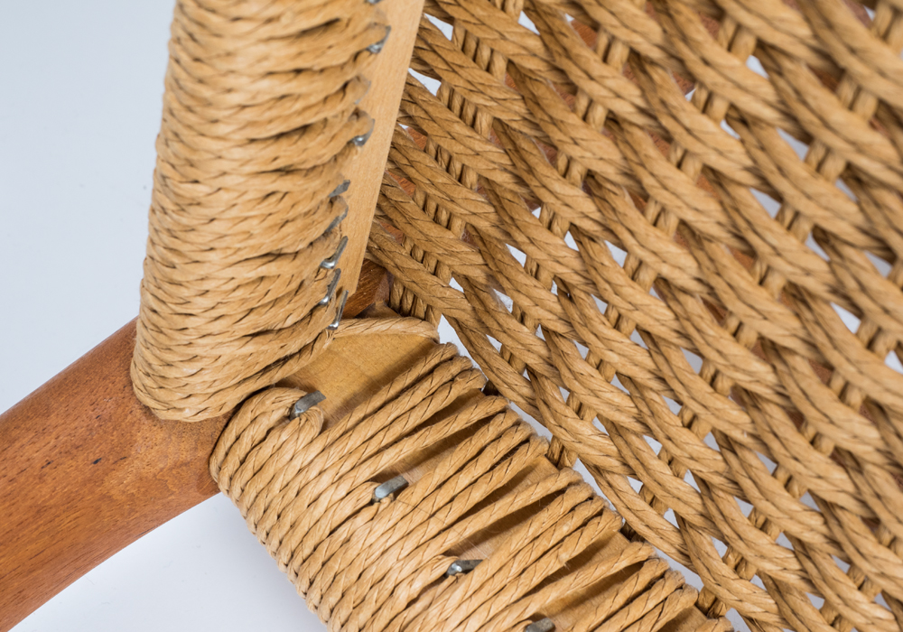 J.L. Moller Teak Arm Chair and Ottoman