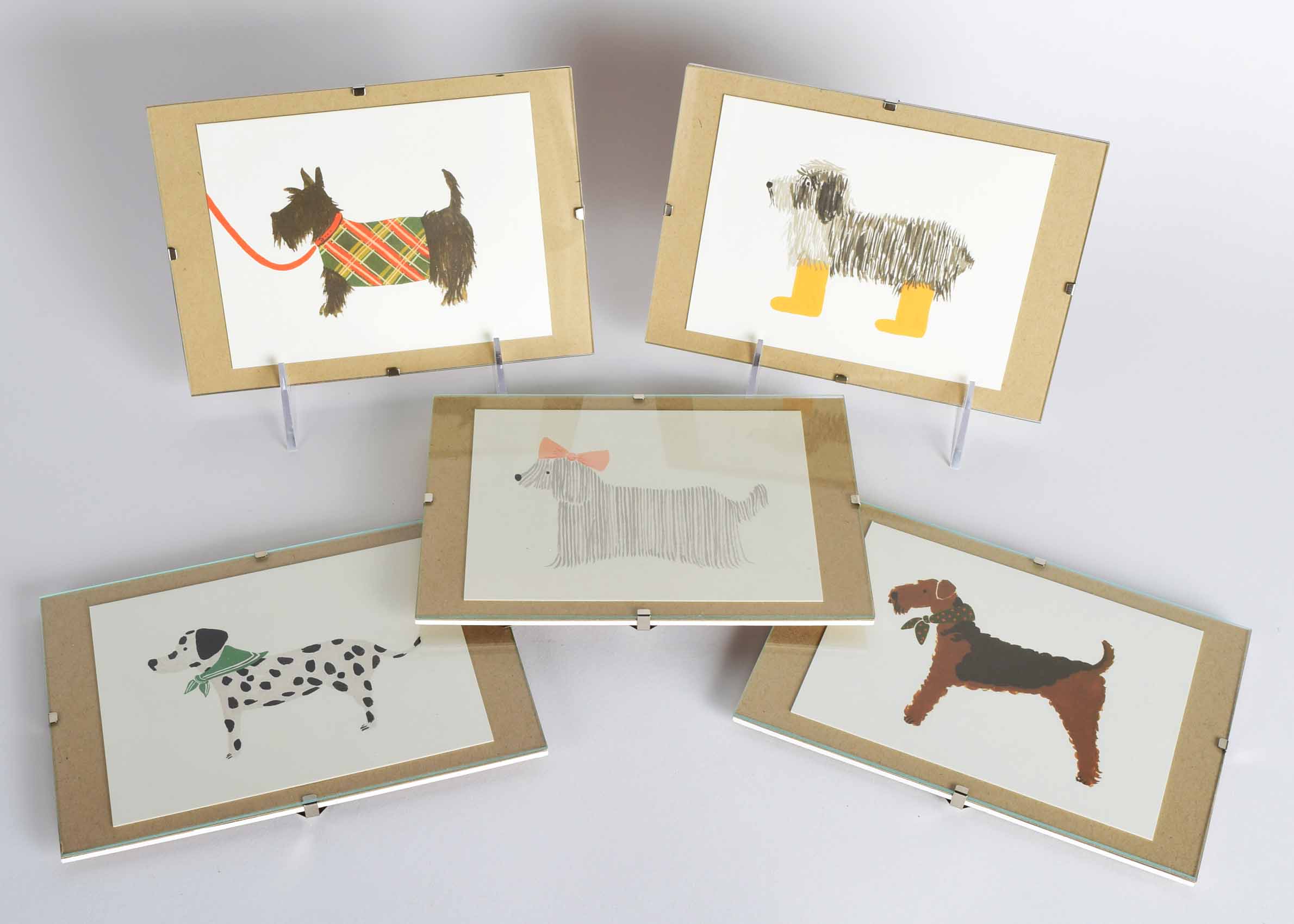 Five Dog Offset Lithographs