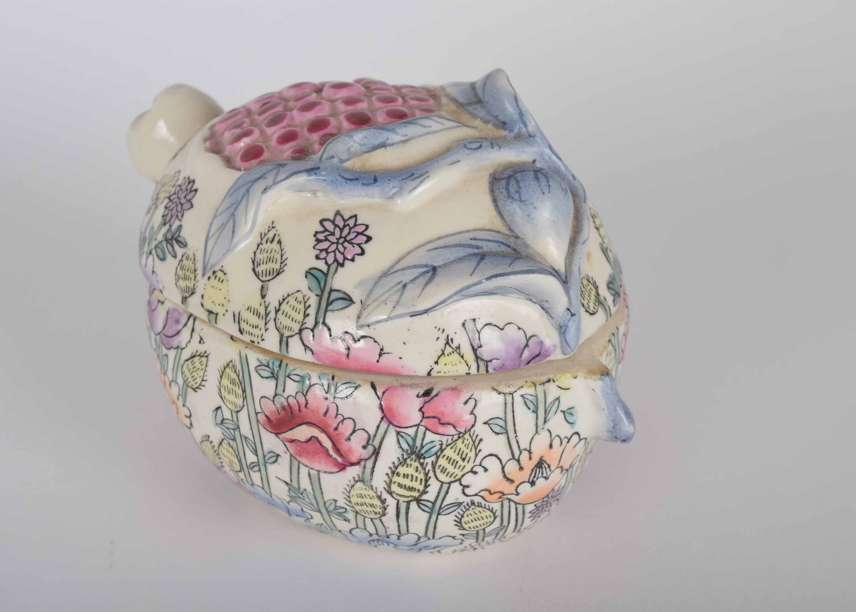 Chinese Handpainted Floral Trinket Boxes