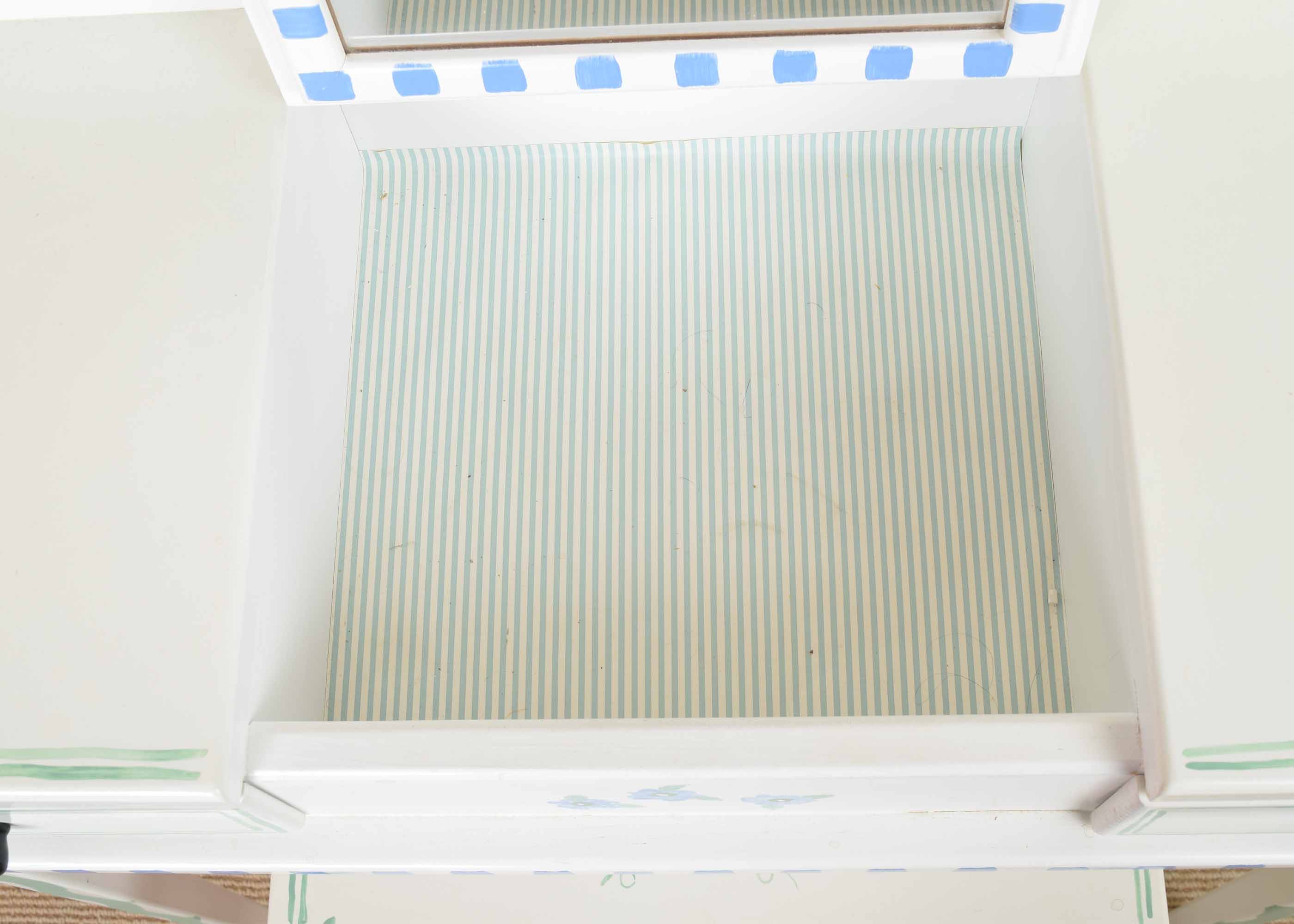 Child's Hand Painted Vanity and Bench