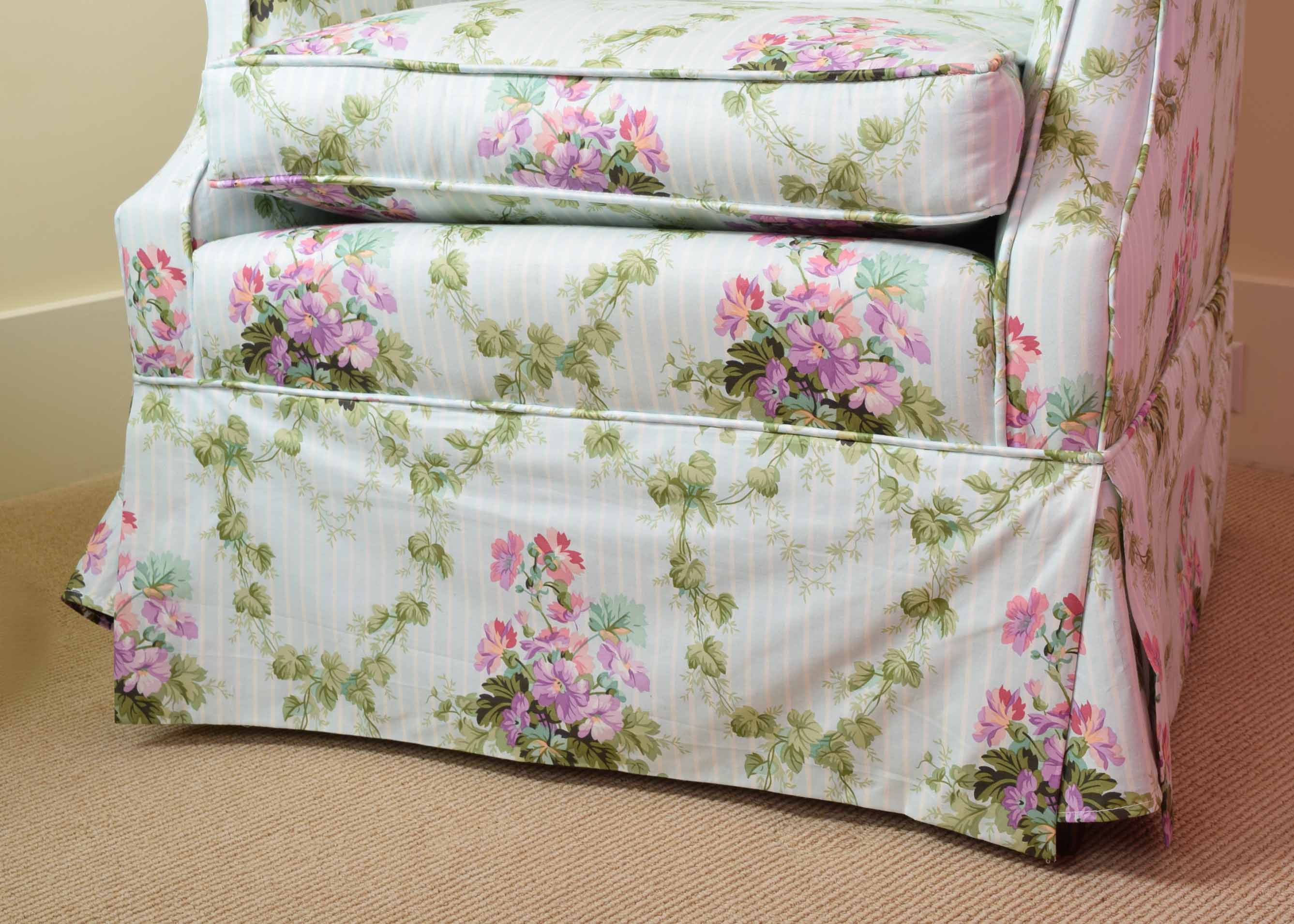 Roll Arm Upholstered Wing Chair