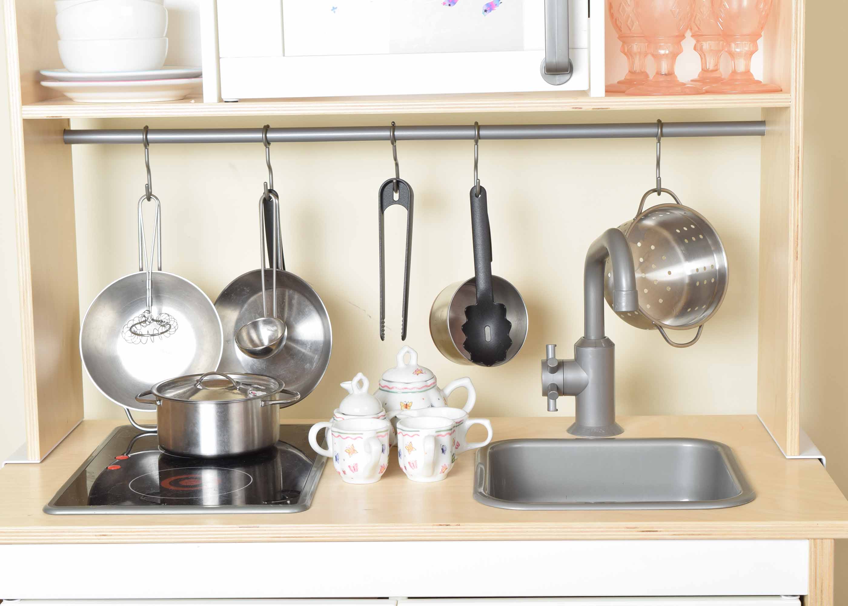 Child's Toy Kitchen and Accessories