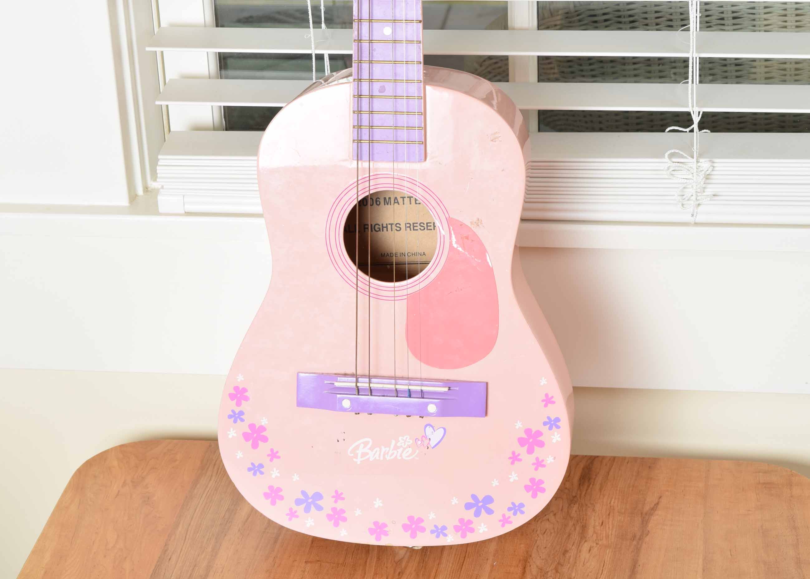 Pink Mattel Barbie Acoustic Guitar