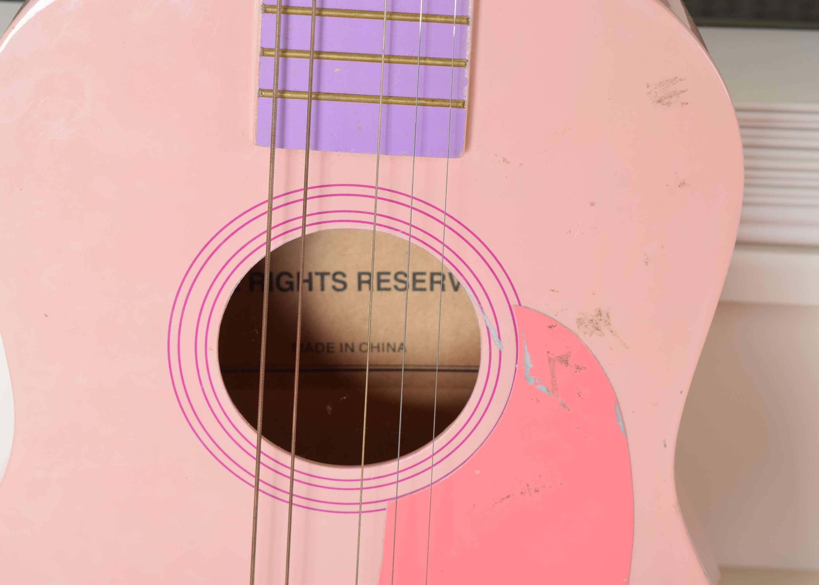 Pink Mattel Barbie Acoustic Guitar