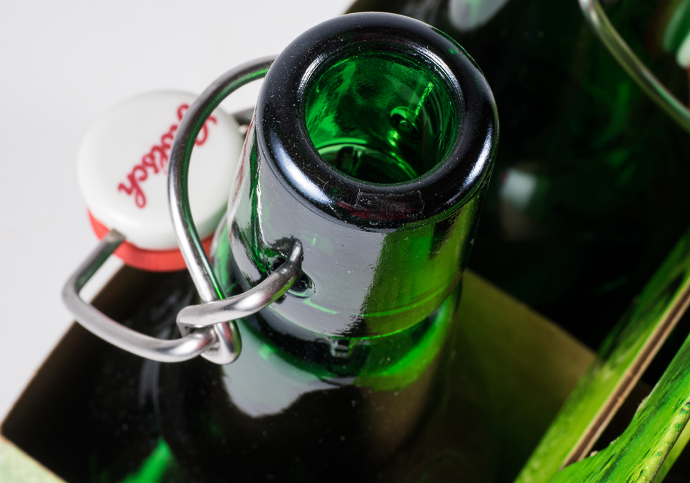 Group of Swing Top Beer Bottles