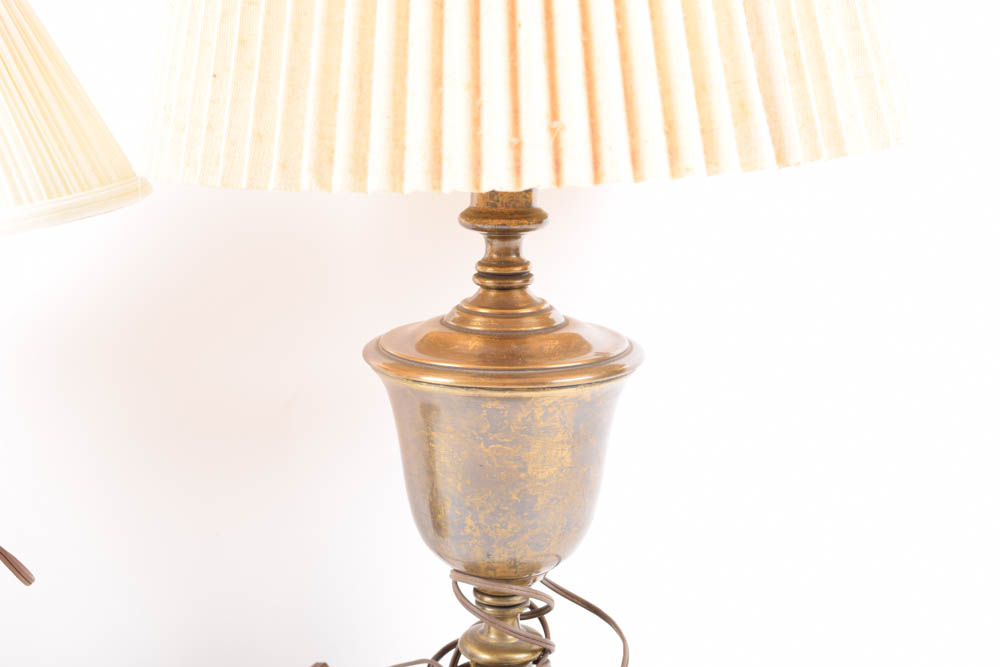 Trio of Vintage Brass Lamps