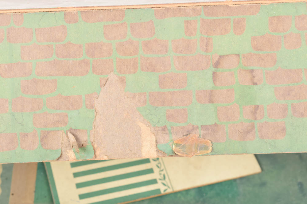 Vintage Cardboard Dollhouse and Dollhouse Furniture