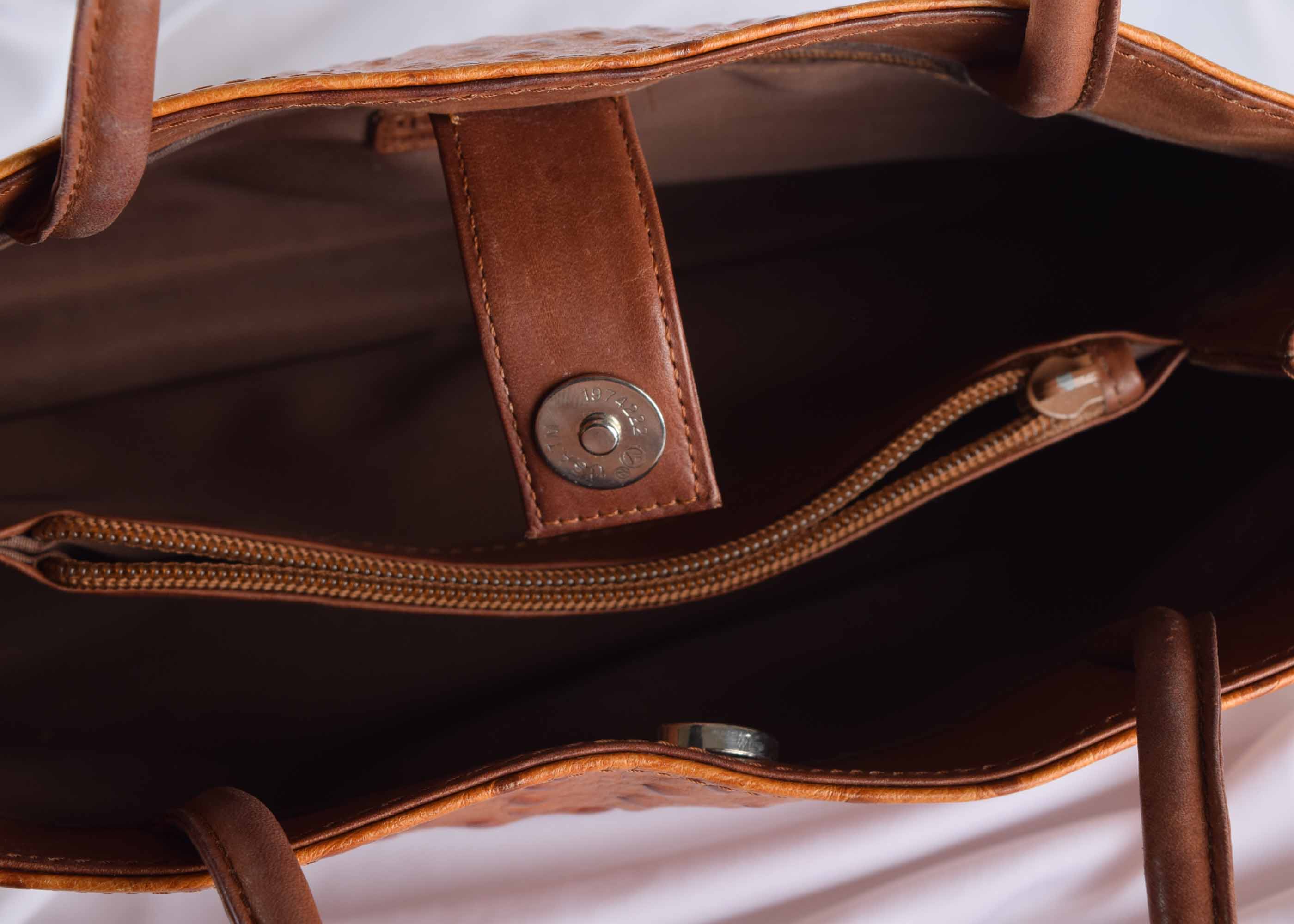 Brown Leather Handbag Trio