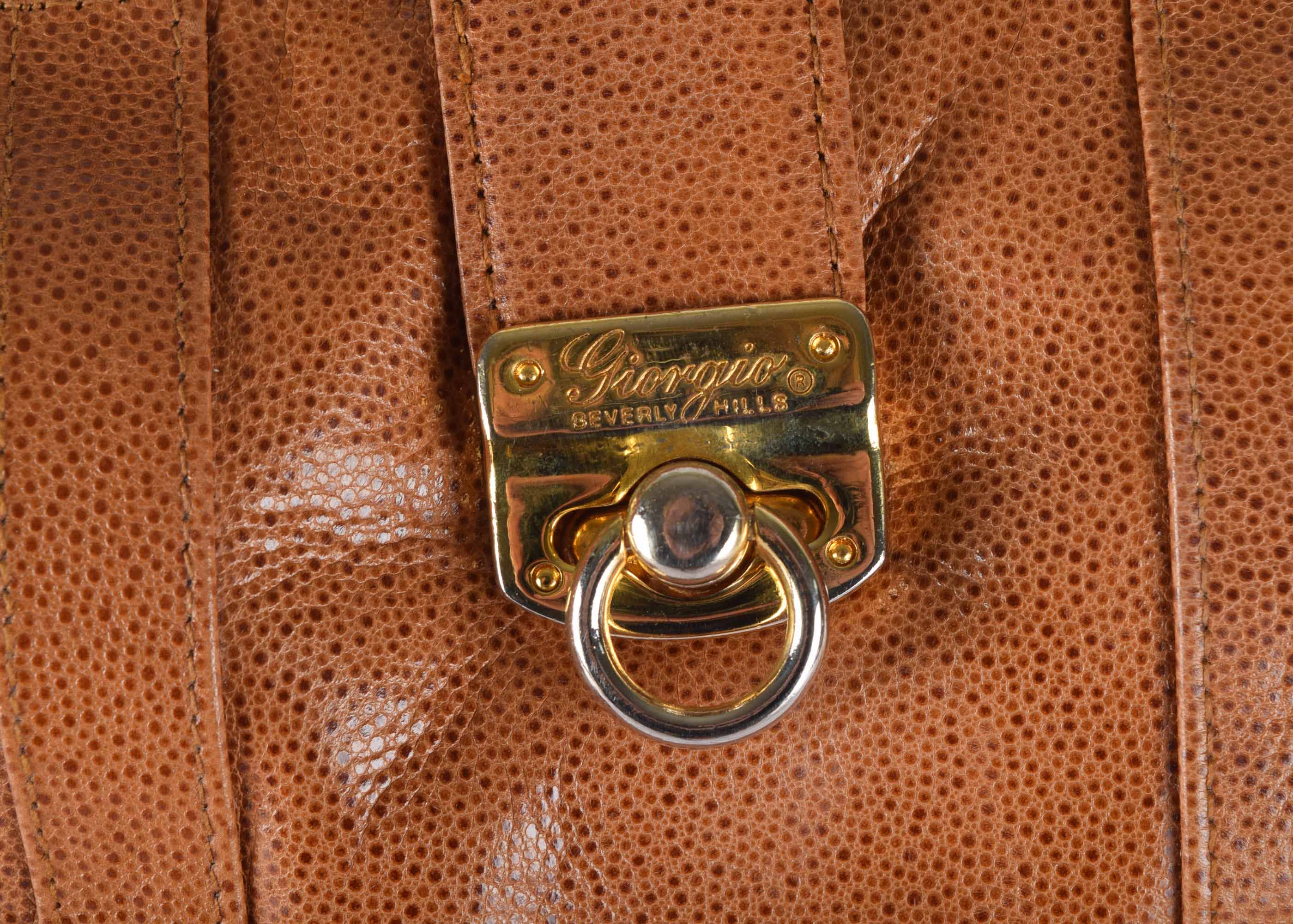 Brown Leather Handbag Trio