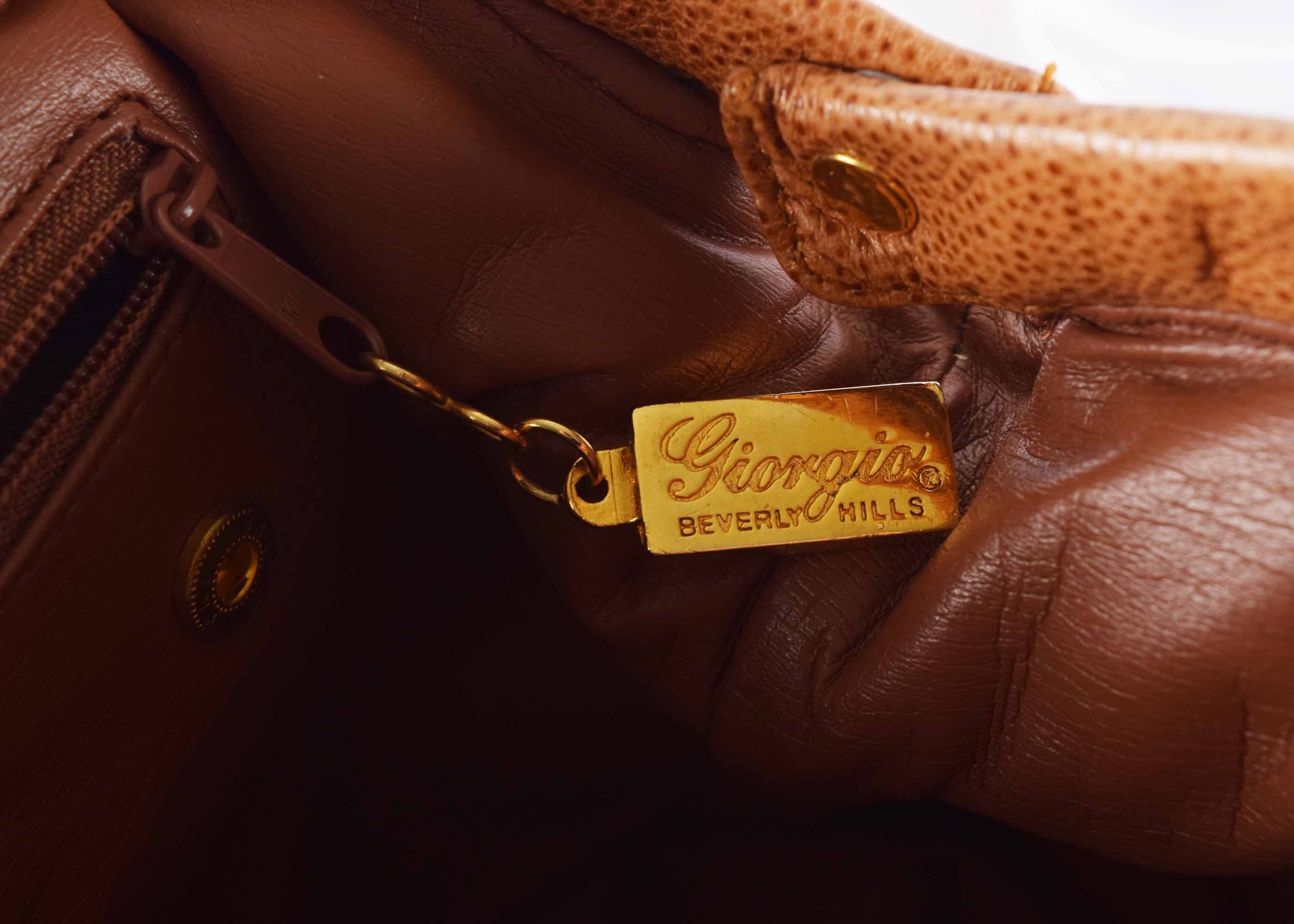 Brown Leather Handbag Trio