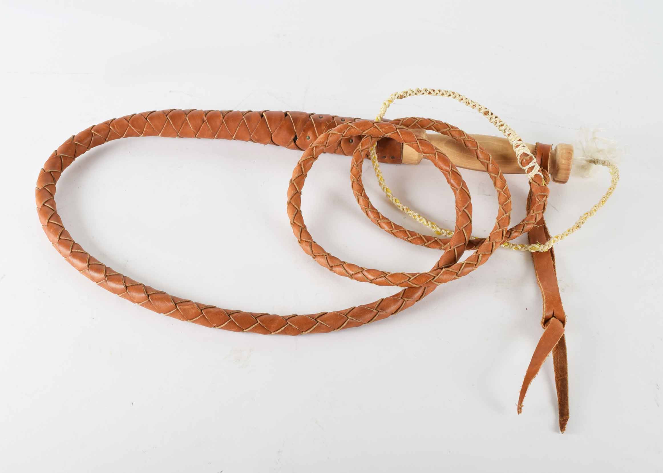 Leather Plaited Bull Whip