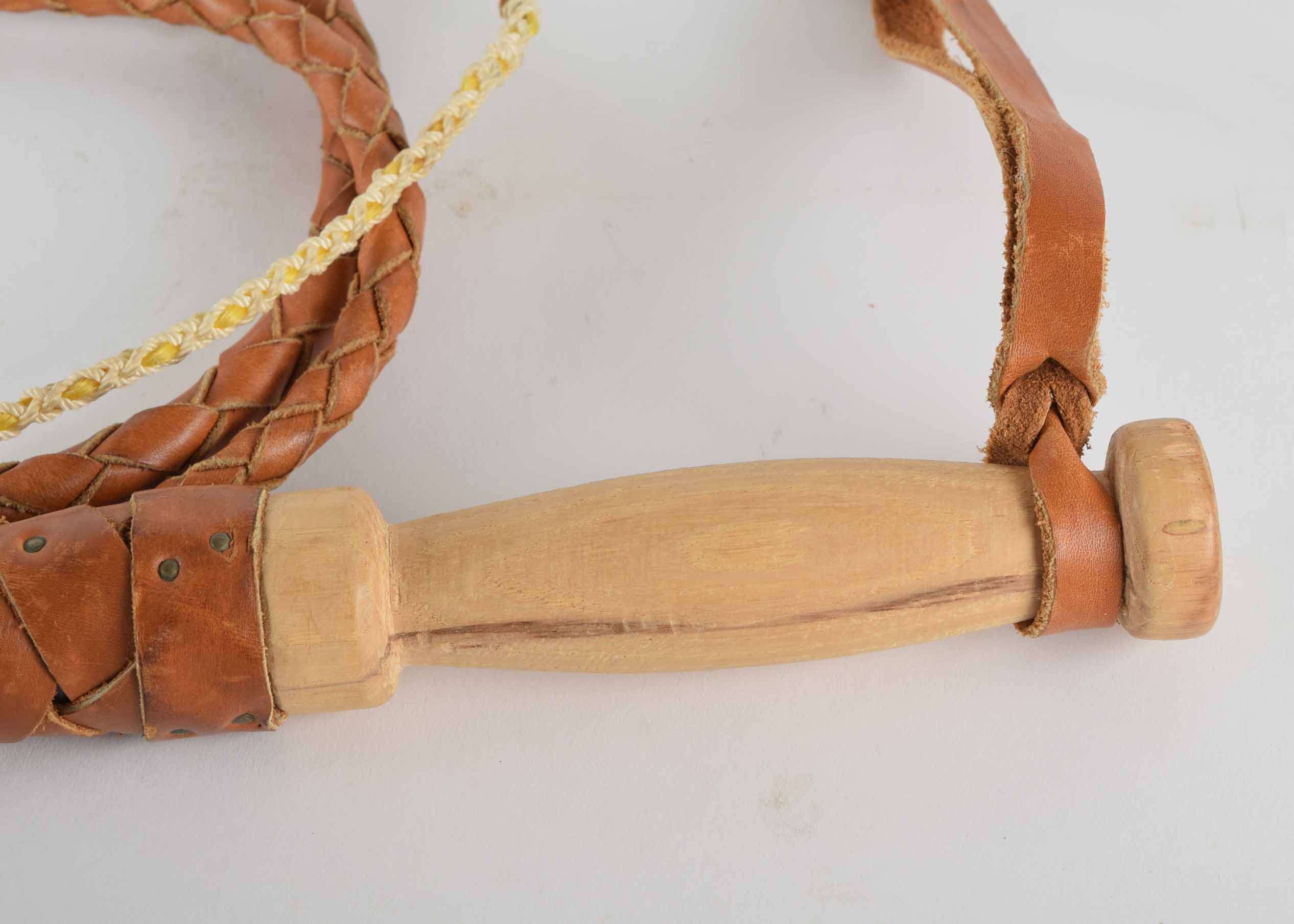 Leather Plaited Bull Whip