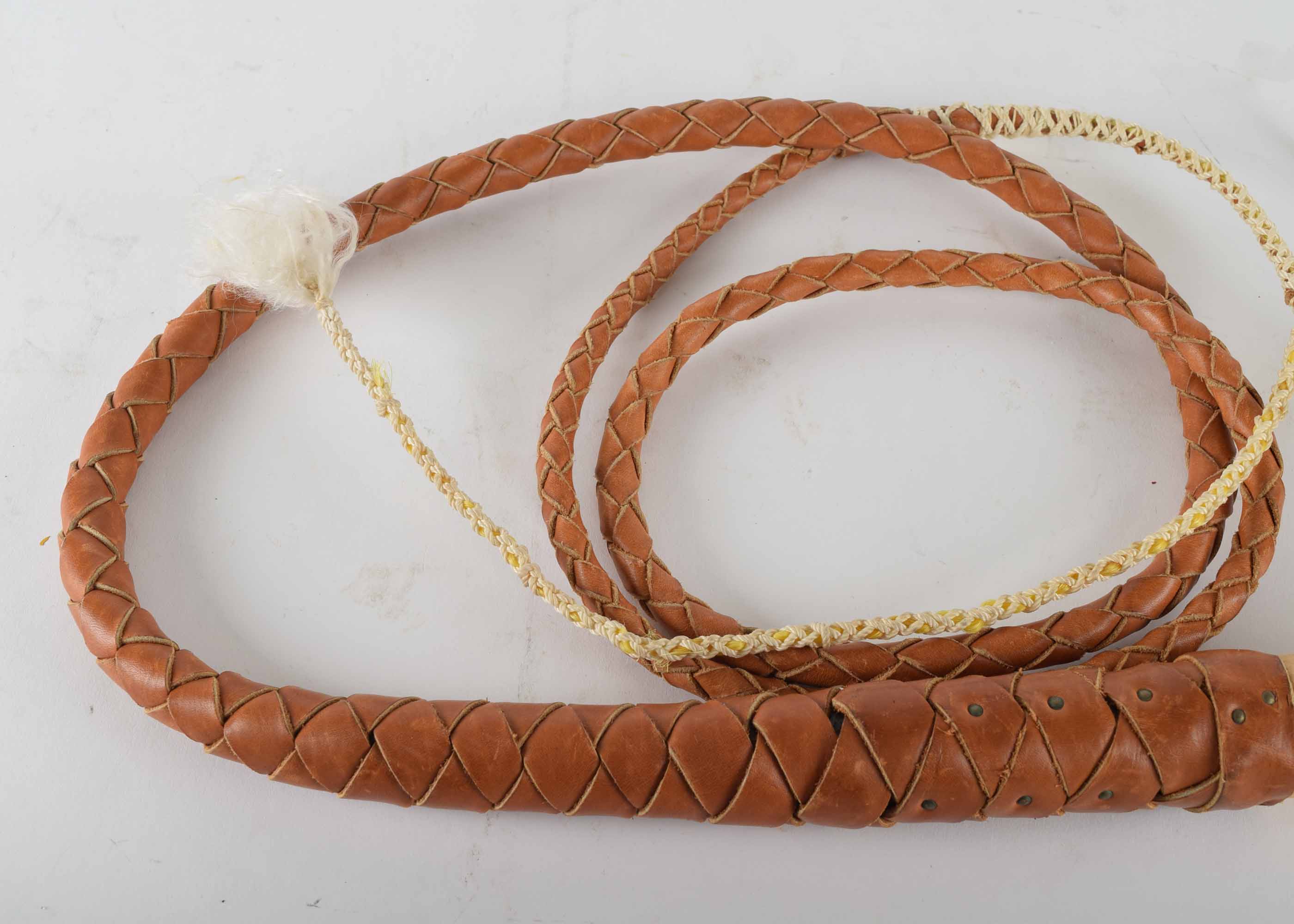 Leather Plaited Bull Whip